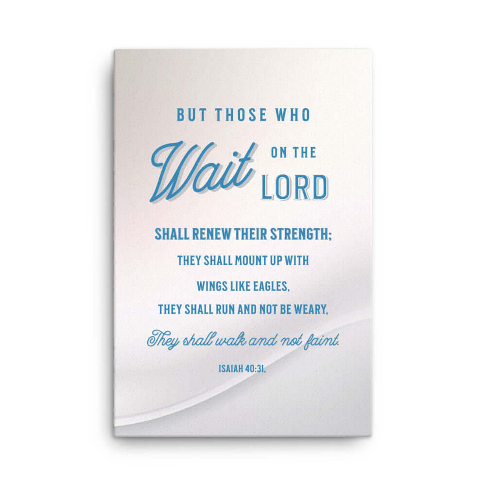 Isaiah 40:31 Bible Verse, Wings like Eagles Canvas Print Wall Art 24″×36″