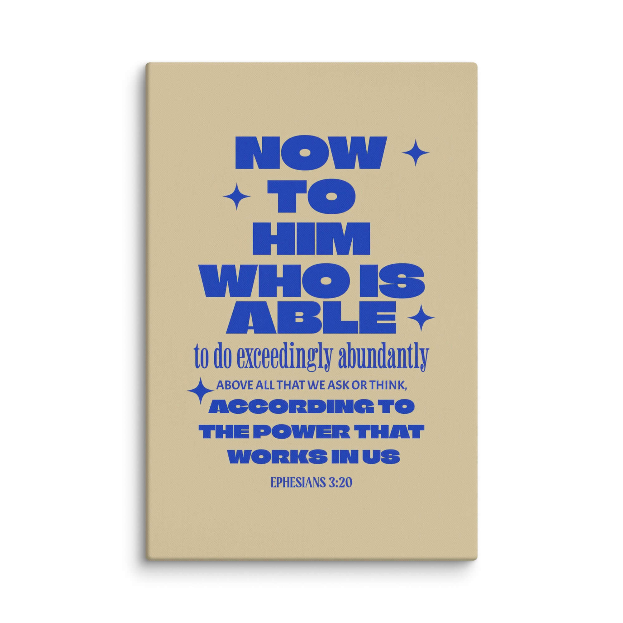 Ephesians 3:20 Bible Verse, power in us Canvas Print Wall Art 24″×36″