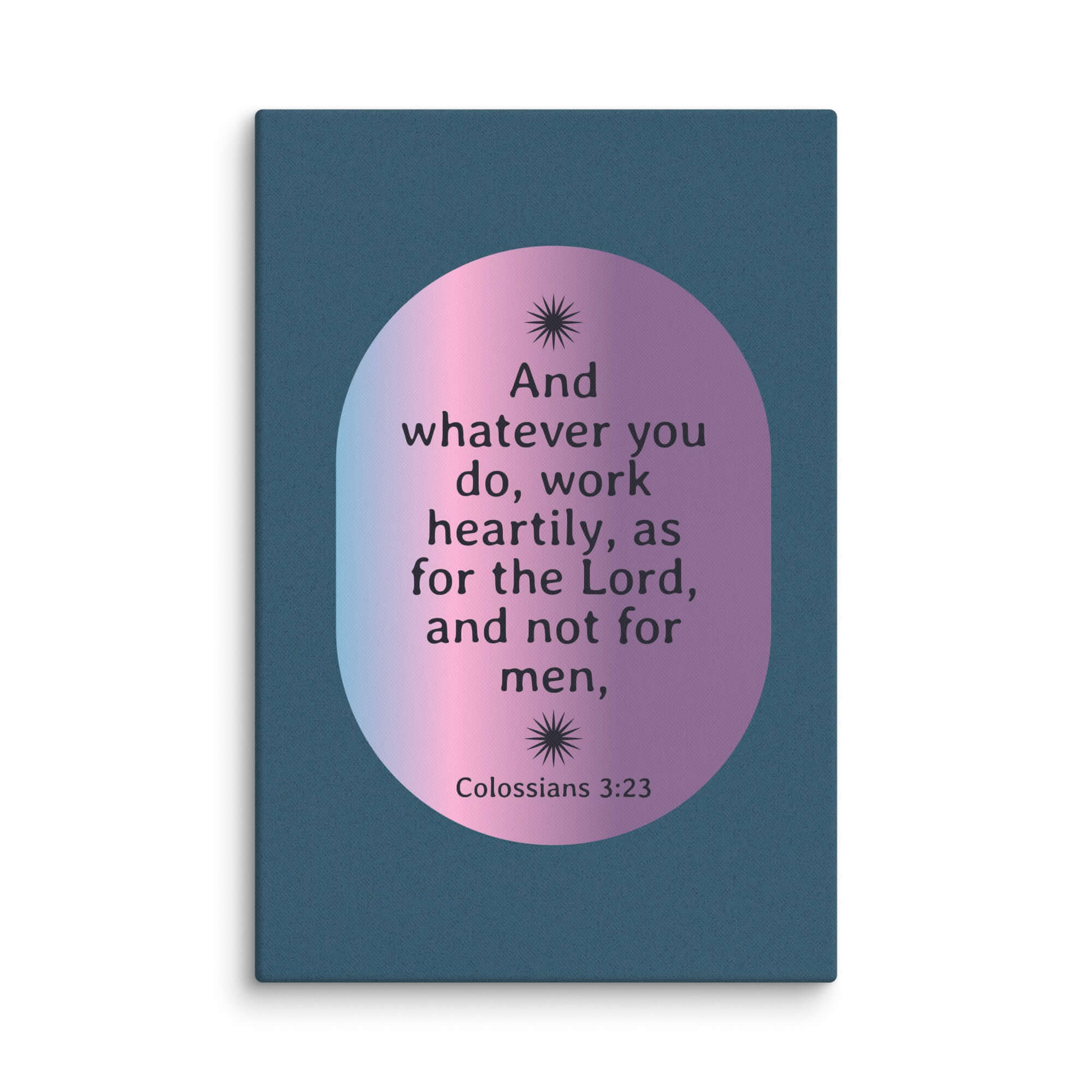 Colossians 3:23 Bible Verse, work heartily Canvas Print Wall Art 24″×36″