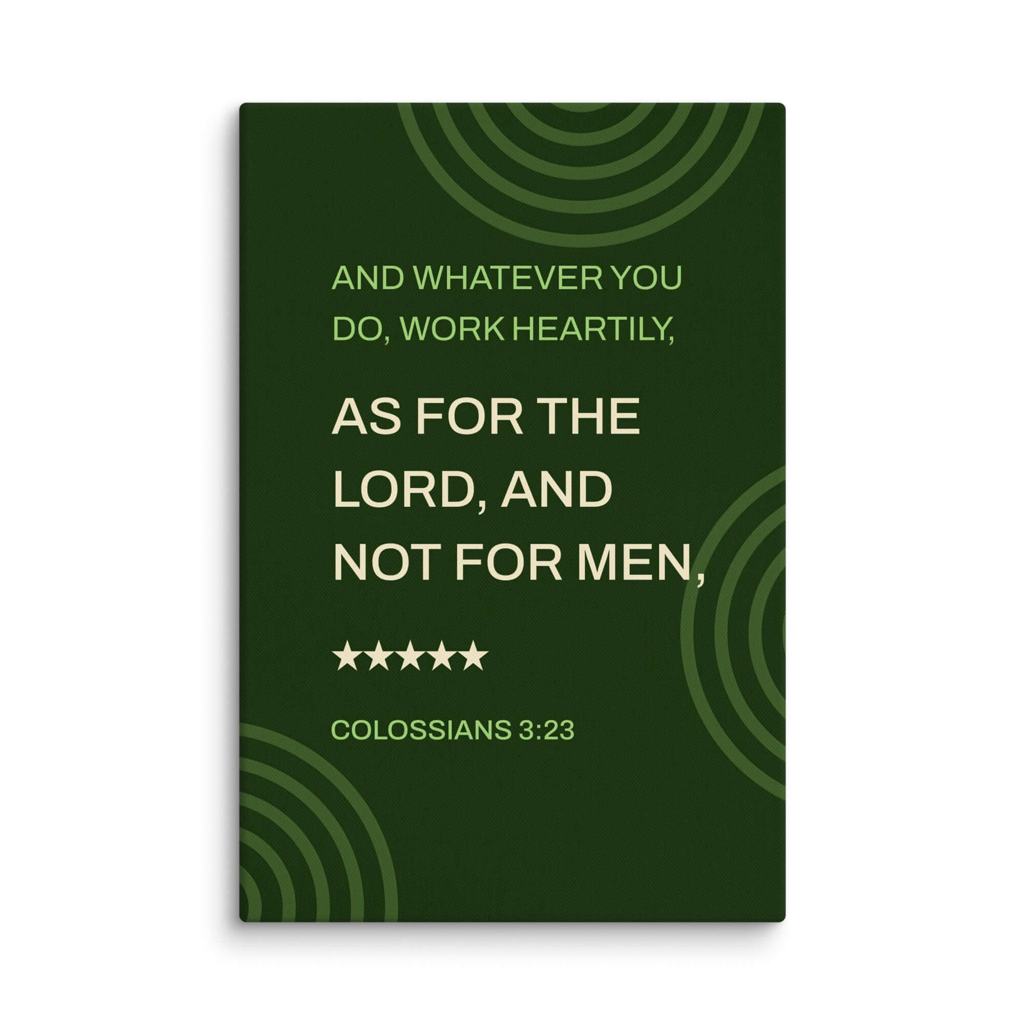 Colossians 3:23 Bible Verse, not for men Canvas Print Wall Art 24″×36″