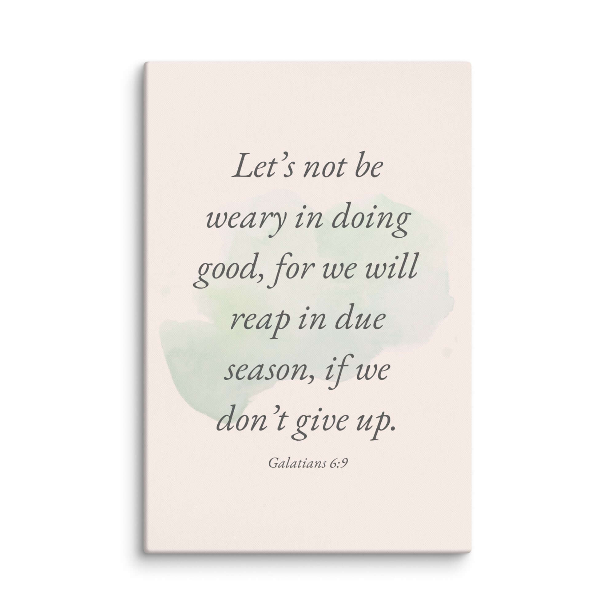 Galatians 6:9 Bible Verse, not be weary Canvas Print Wall Art 24″×36″