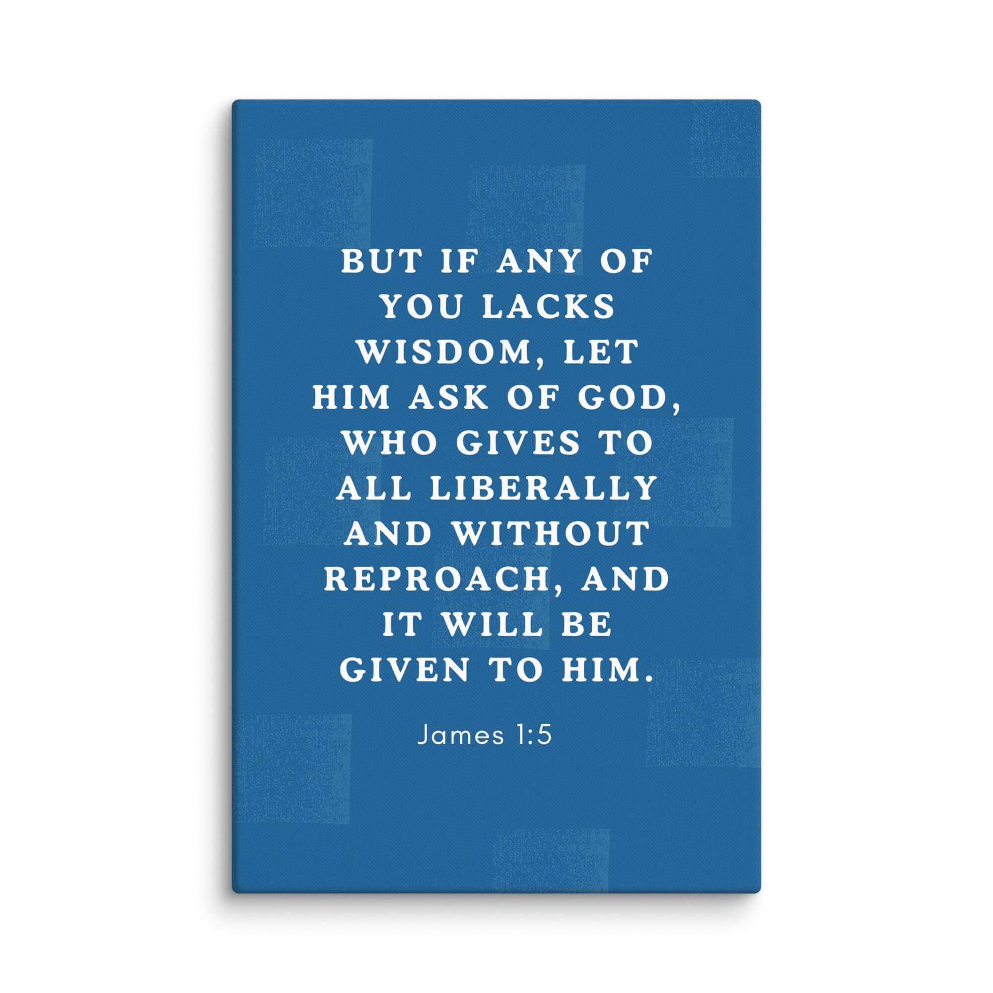 James 1:5 Bible Verse, gives to all Canvas Print Wall Art 24″×36″