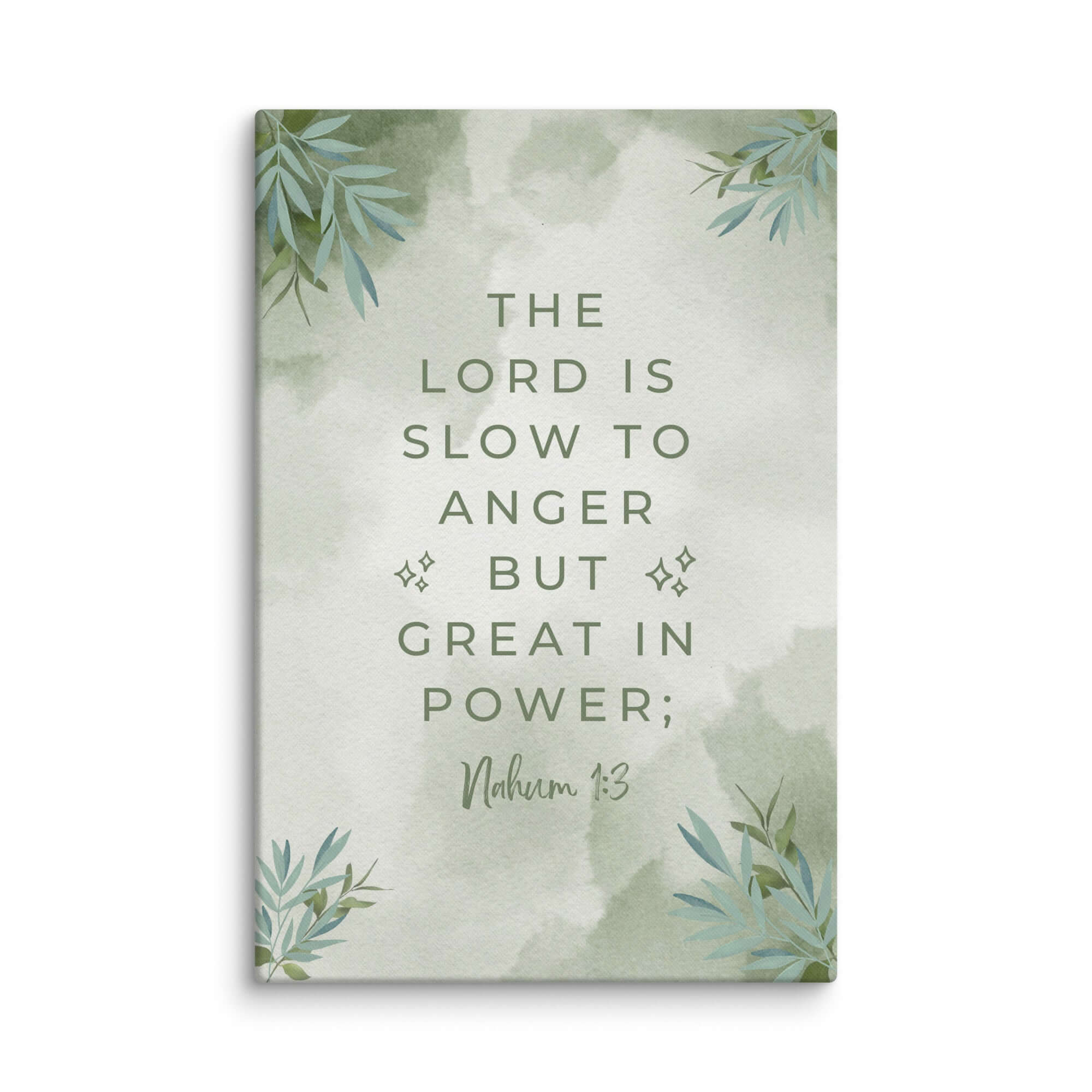 Nahum 1:3 Bible Verse, The Lord is slow Canvas Print Wall Art 24″×36″
