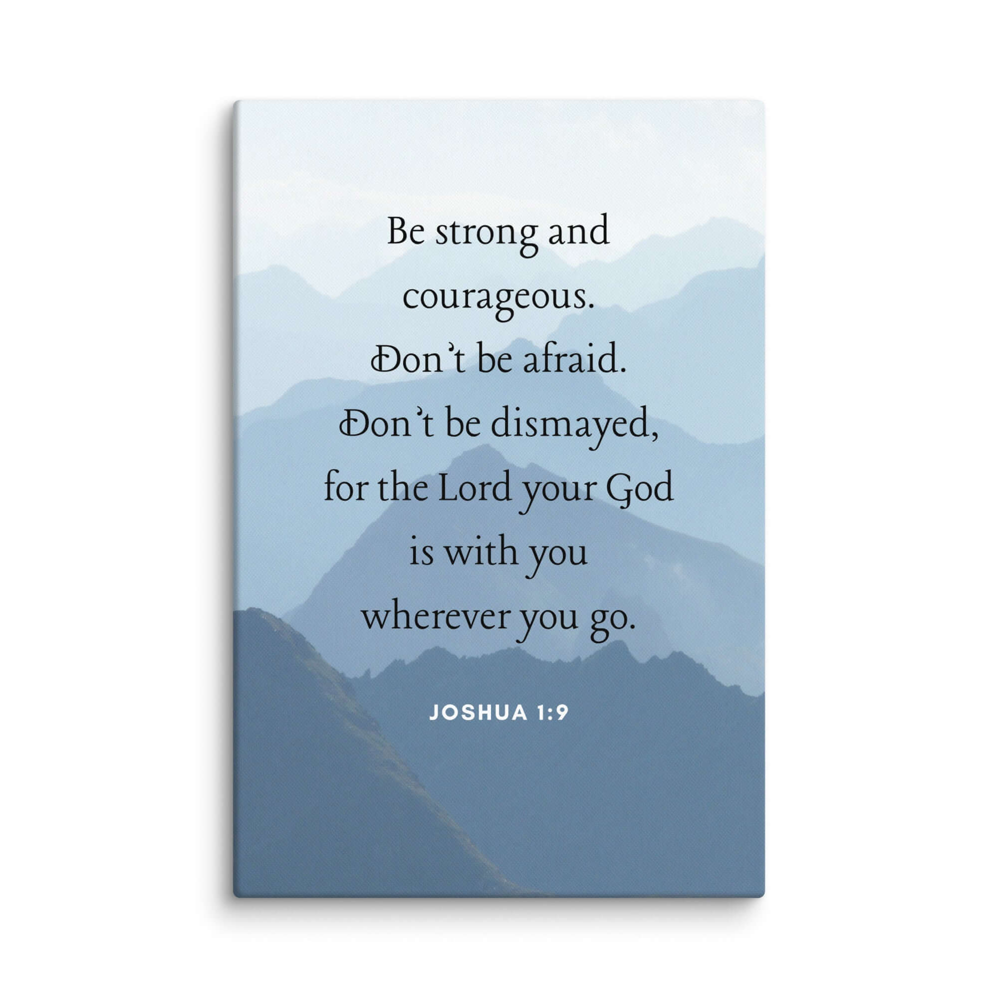 Joshua 1:9 Bible Verse, Courageous Canvas Print Wall Art 24″×36″