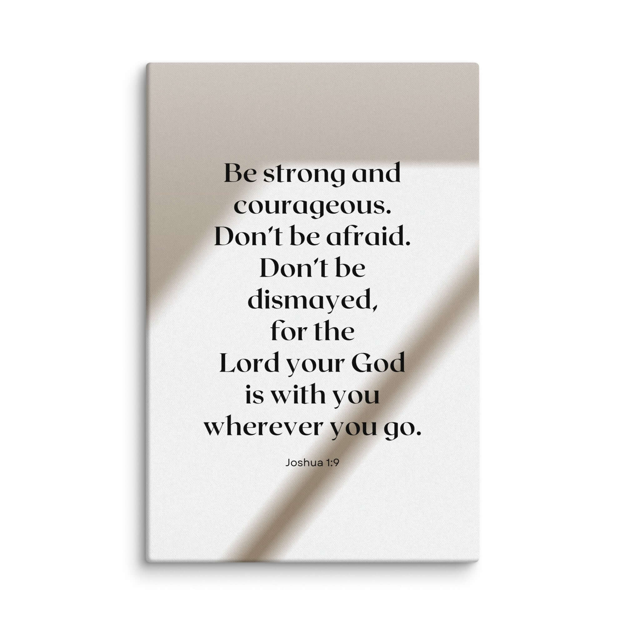 Joshua 1:9 Bible Verse, for the Lord Canvas Print Wall Art 24″×36″