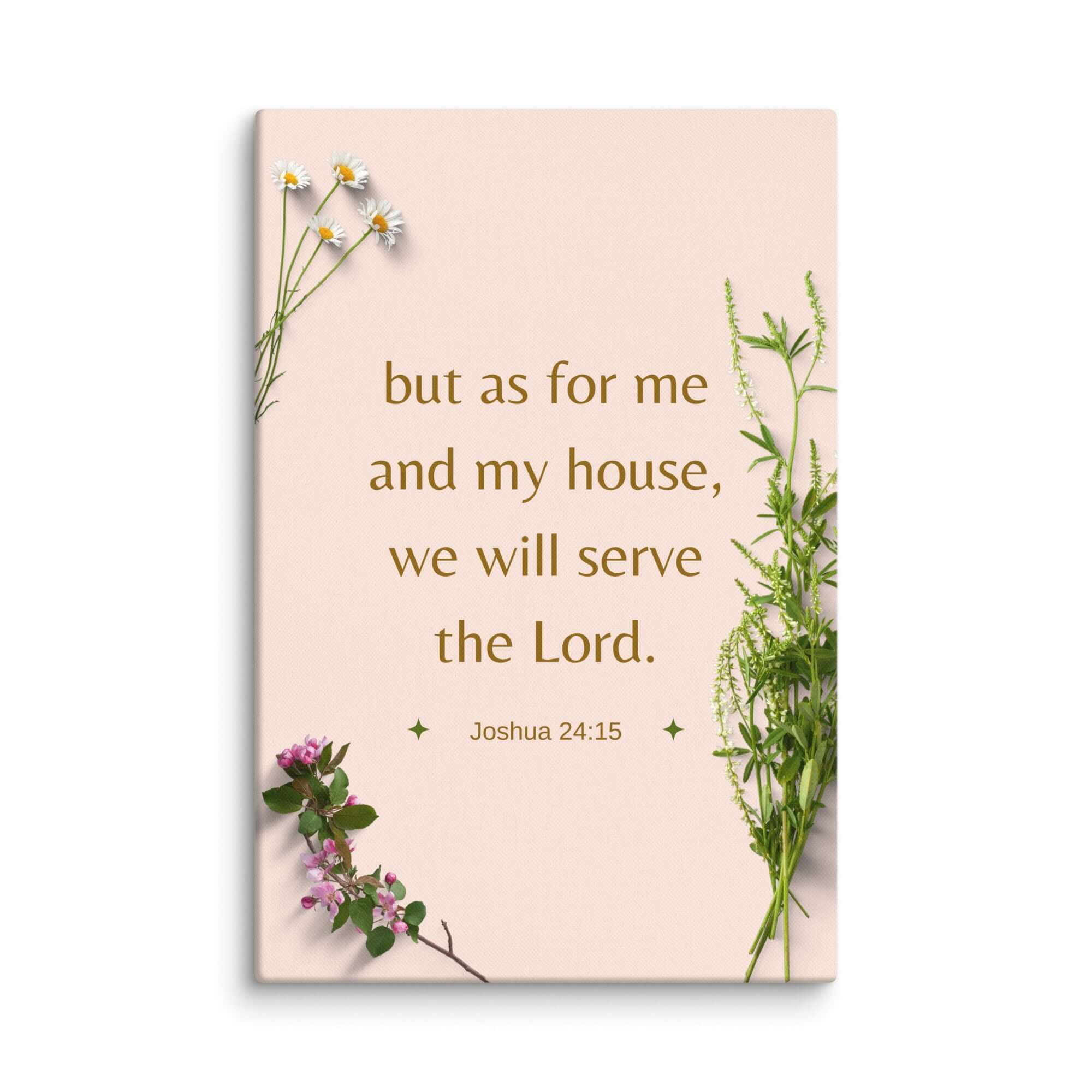Joshua 24:15 Bible Verse, your fathers Canvas Print Wall Art 24″×36″