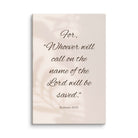 Romans 10:13 Bible Verse, Whoever Canvas Print Wall Art 24″×36″