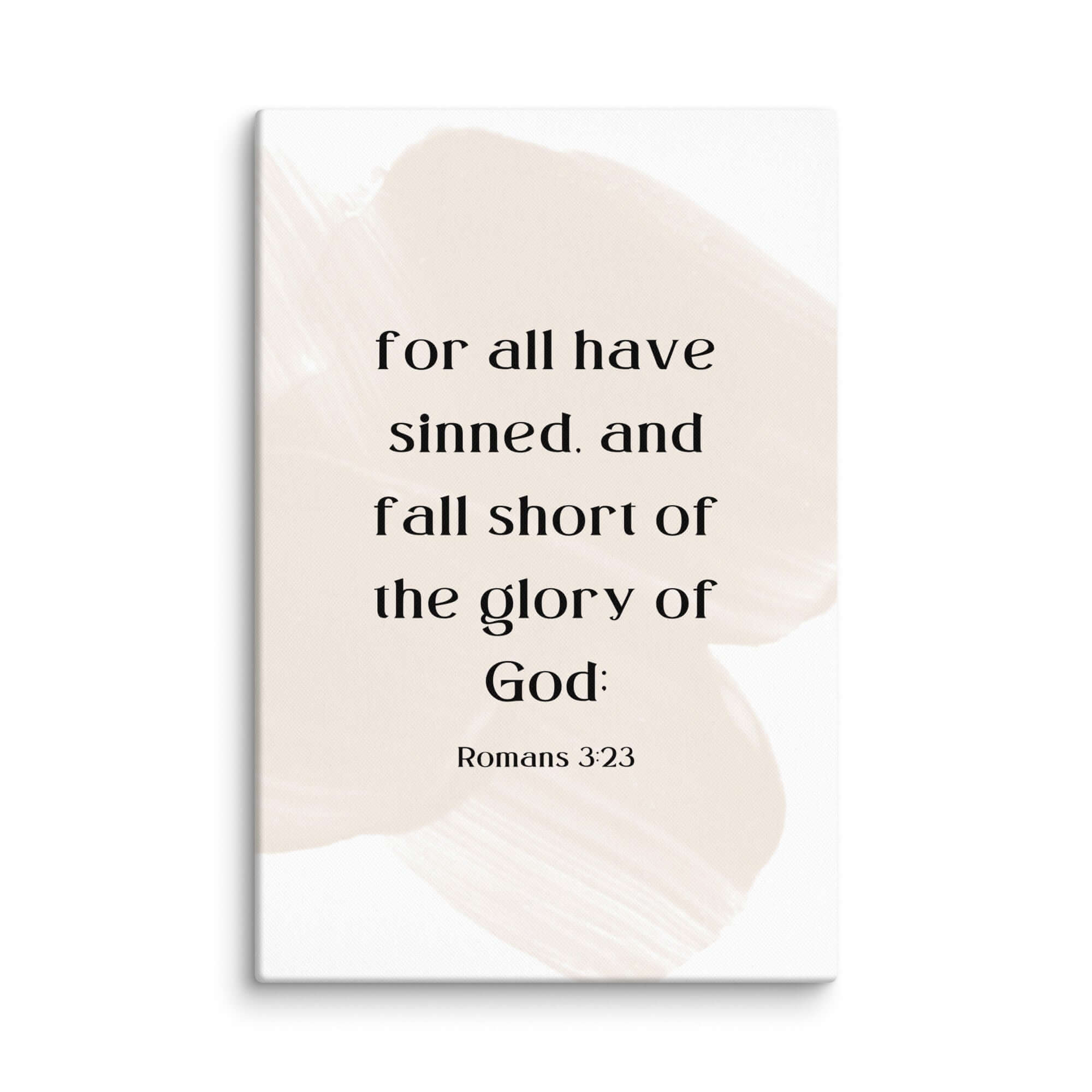Romans 3:23 Bible Verse, fall short Canvas Print Wall Art 24″×36″