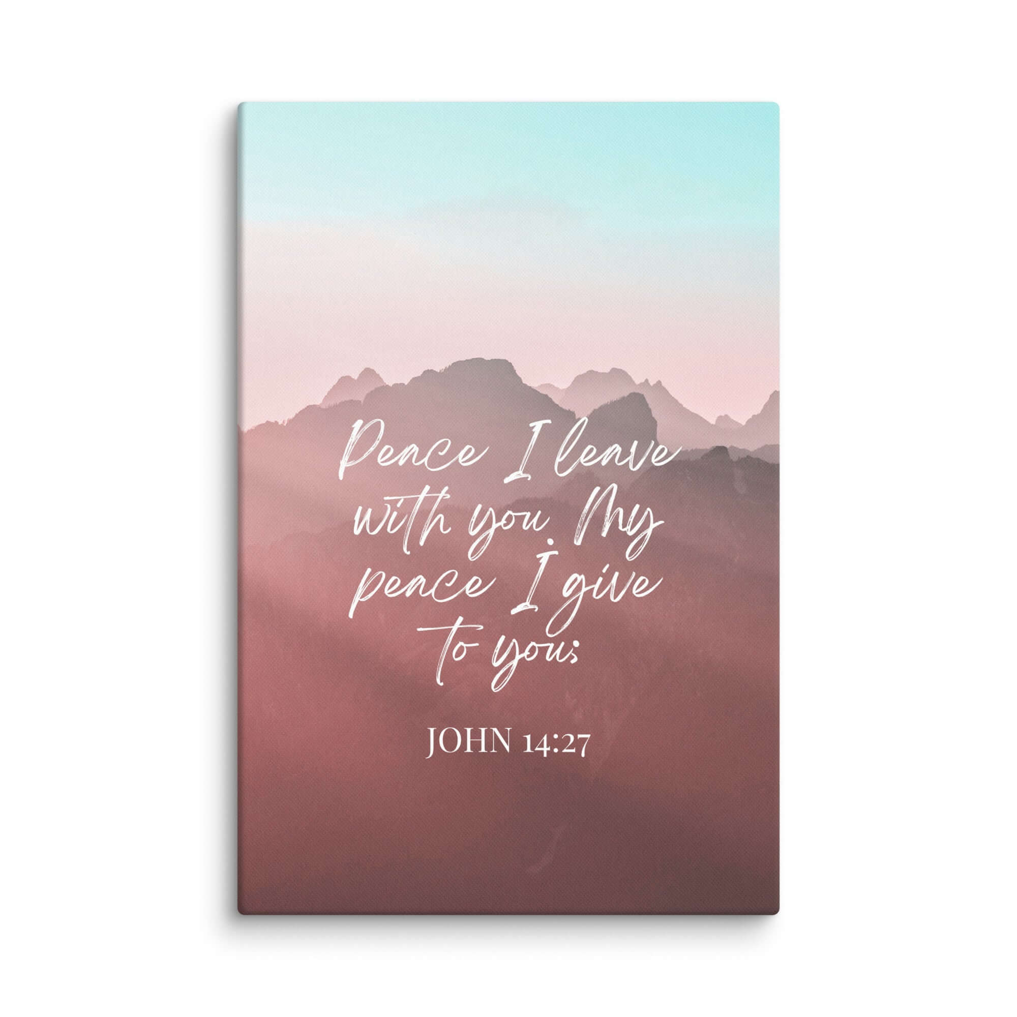 John 14:27 Bible Verse, I give you Canvas Print Wall Art 24″×36″