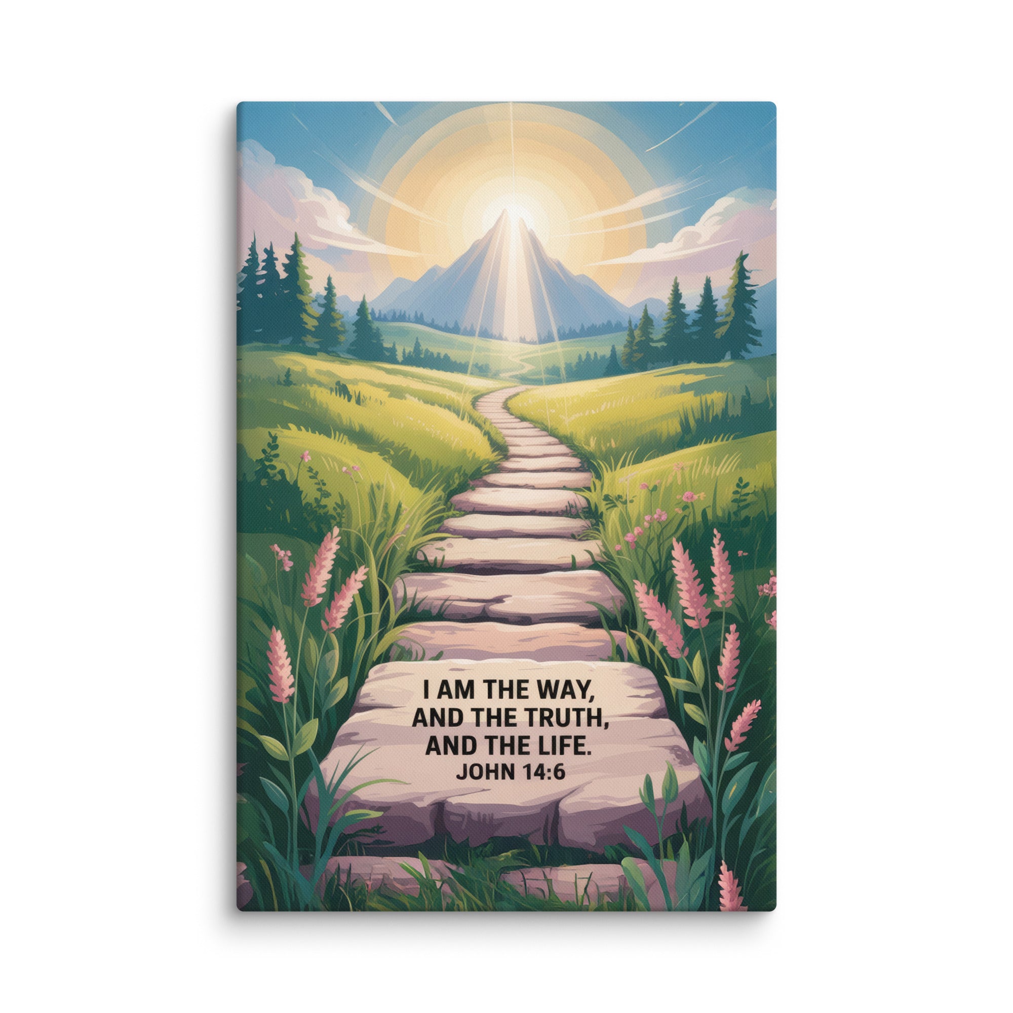 John 14:6 Bible Verse The Truth Canvas 24″×36″