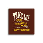 Matthew 11:29-30 Bible Verse, learn from me Canvas Print Wall Art 26″×26″