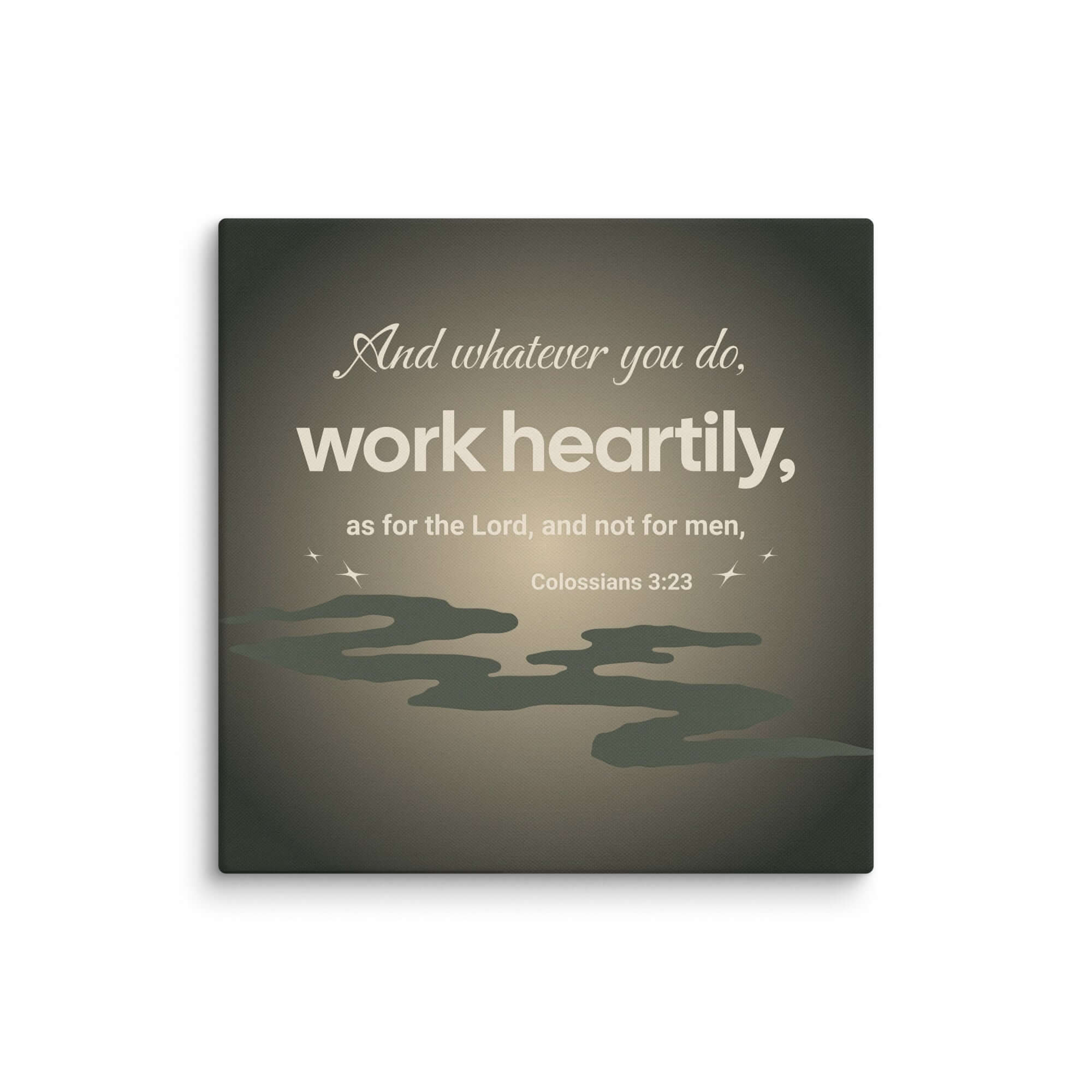 Colossians 3:23 Bible Verse, as for the Lord Canvas Print Wall Art 28″×28″