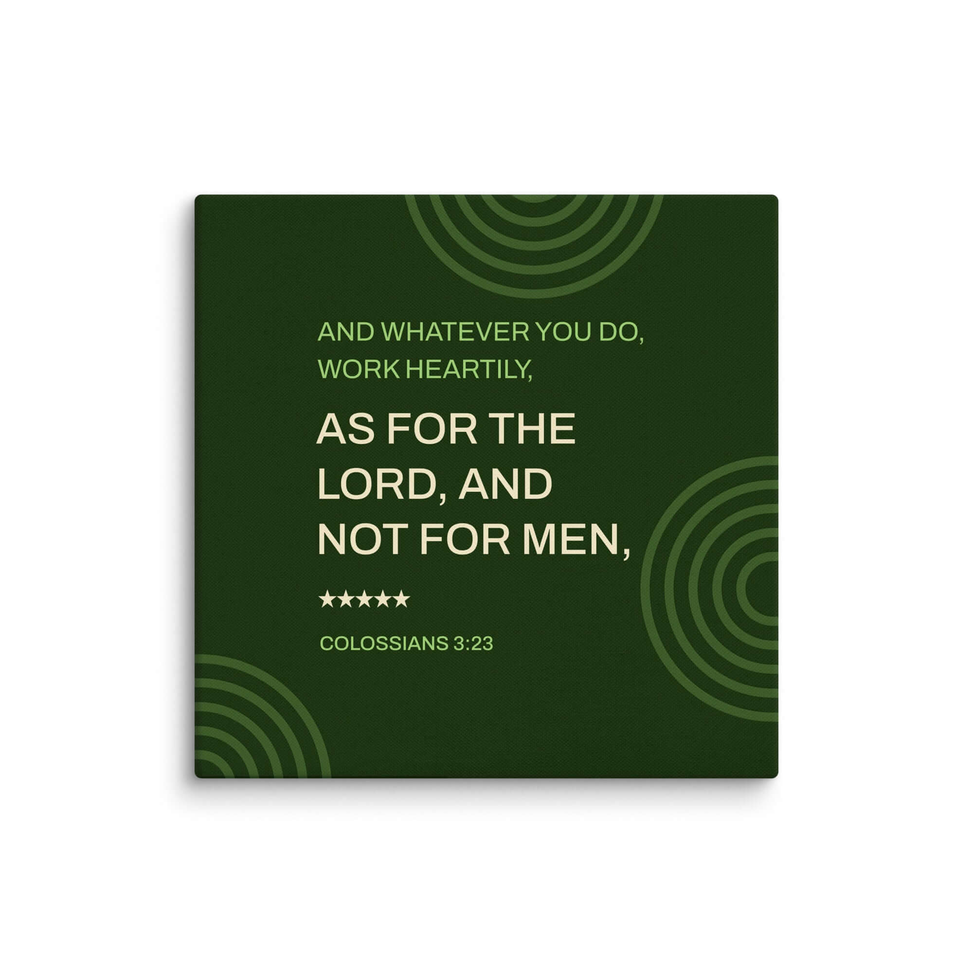 Colossians 3:23 Bible Verse, not for men Canvas Print Wall Art 28″×28″