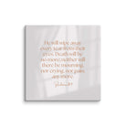 Revelation 21:4 Bible Verse, He will wipe Canvas Print Wall Art 28″×28″