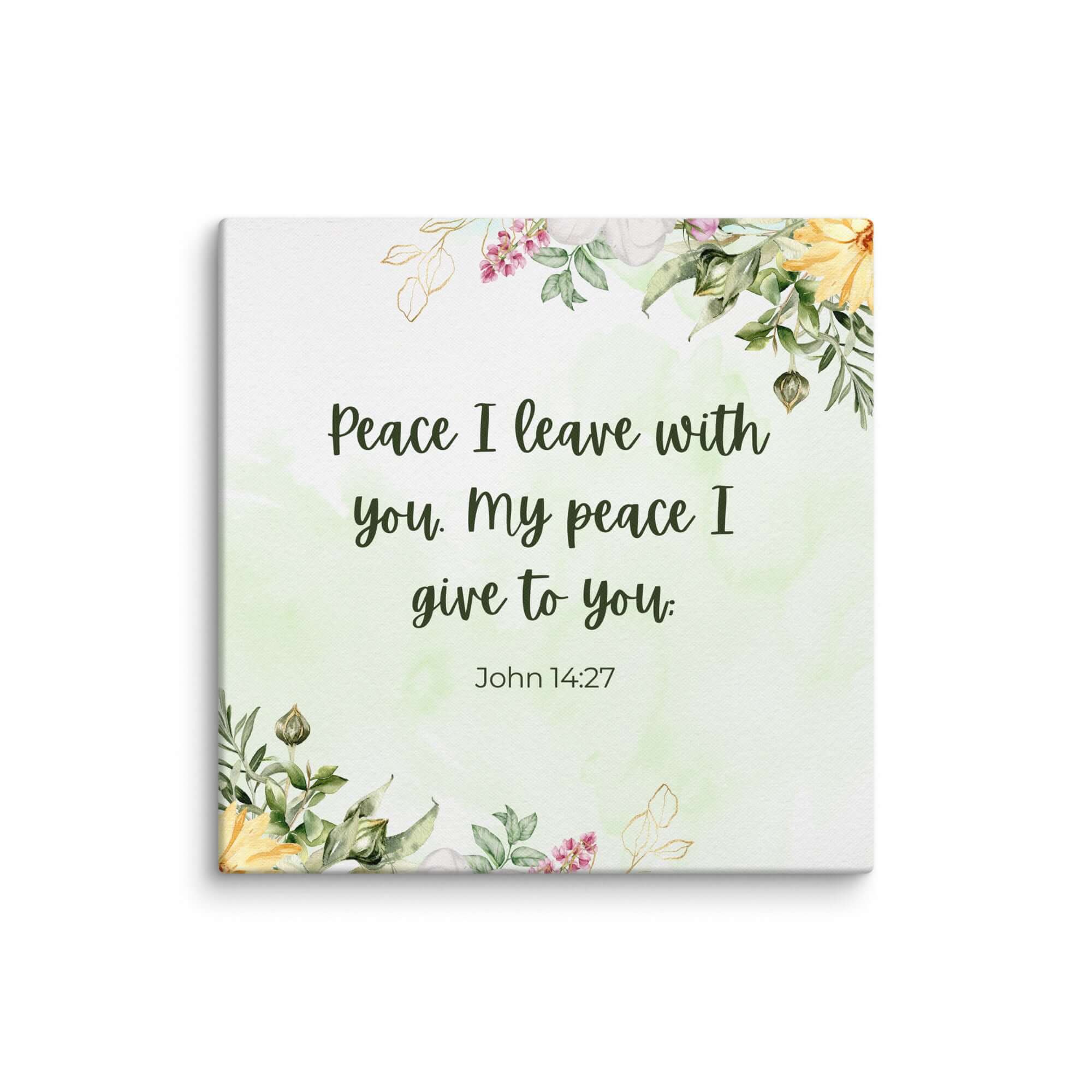 John 14:27 Bible Verse, My peace Canvas Print Wall Art 28″×28″