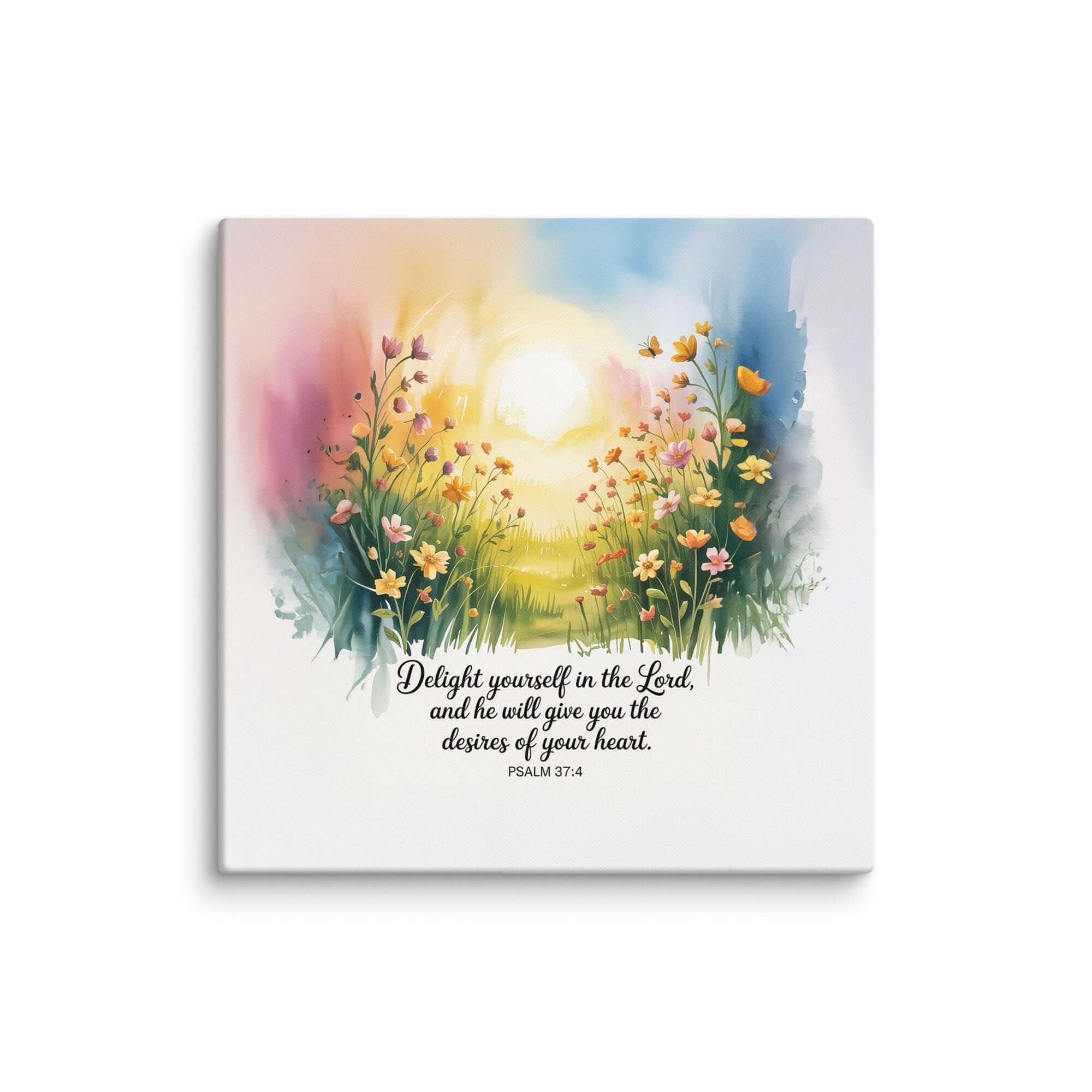 Psalm 37:4 Bible Verse, will give Canvas 28″×28″