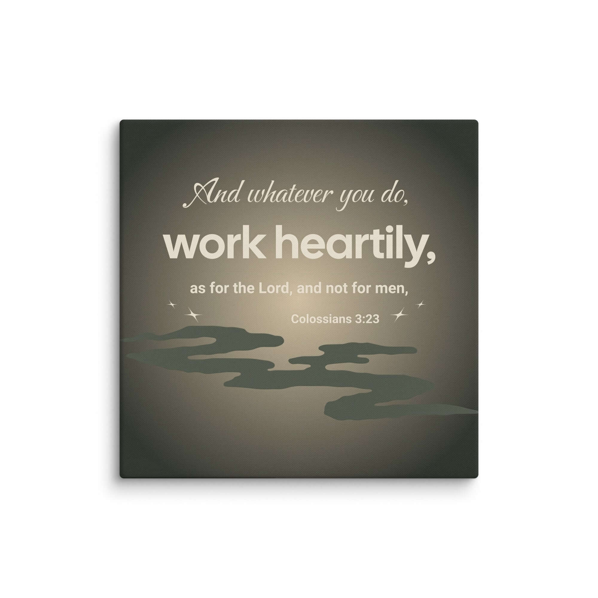 Colossians 3:23 Bible Verse, as for the Lord Canvas Print Wall Art 30″×30″