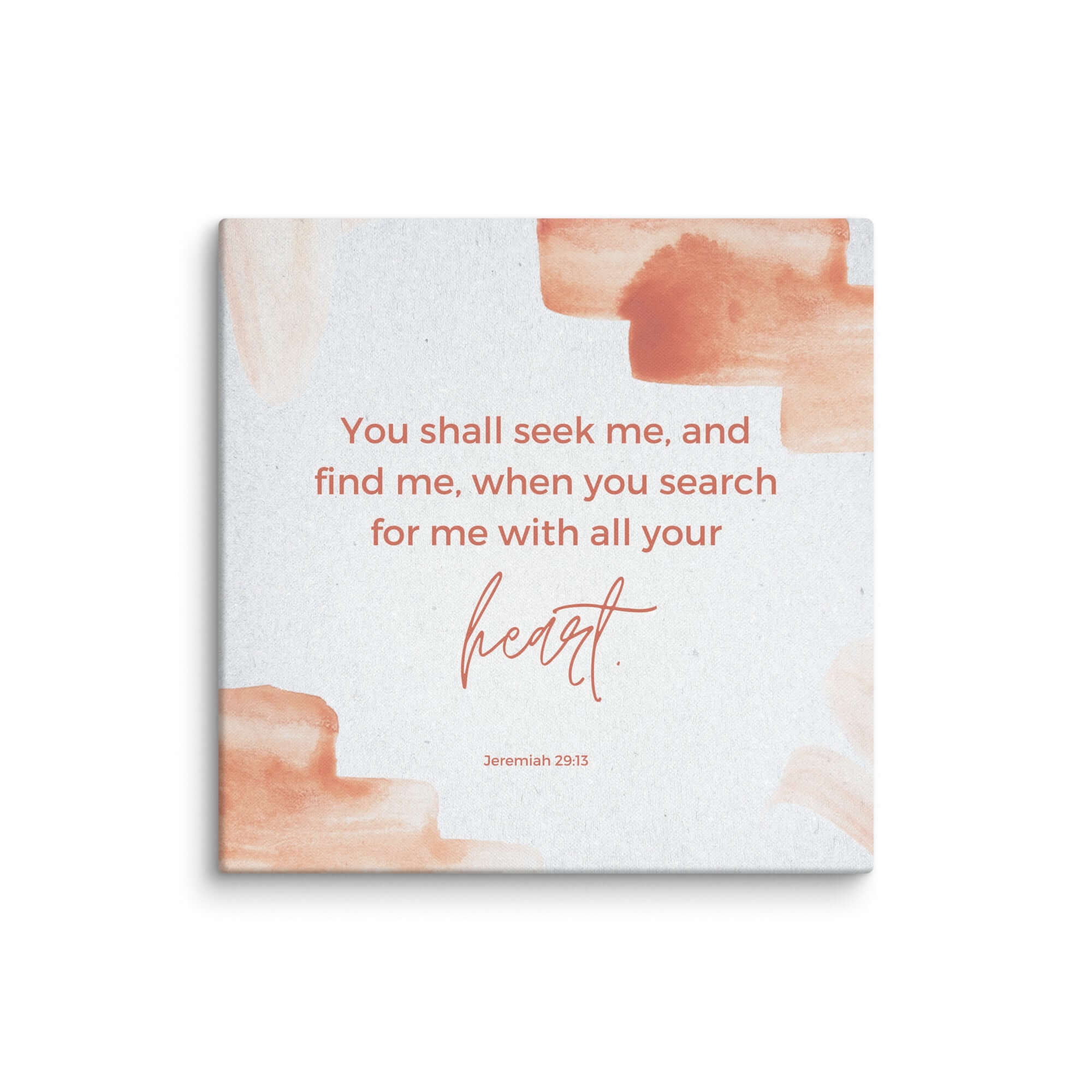 Jeremiah 29:13 Bible Verse, find me Canvas Print Wall Art 30″×30″