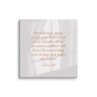 Revelation 21:4 Bible Verse, He will wipe Canvas Print Wall Art 30″×30″