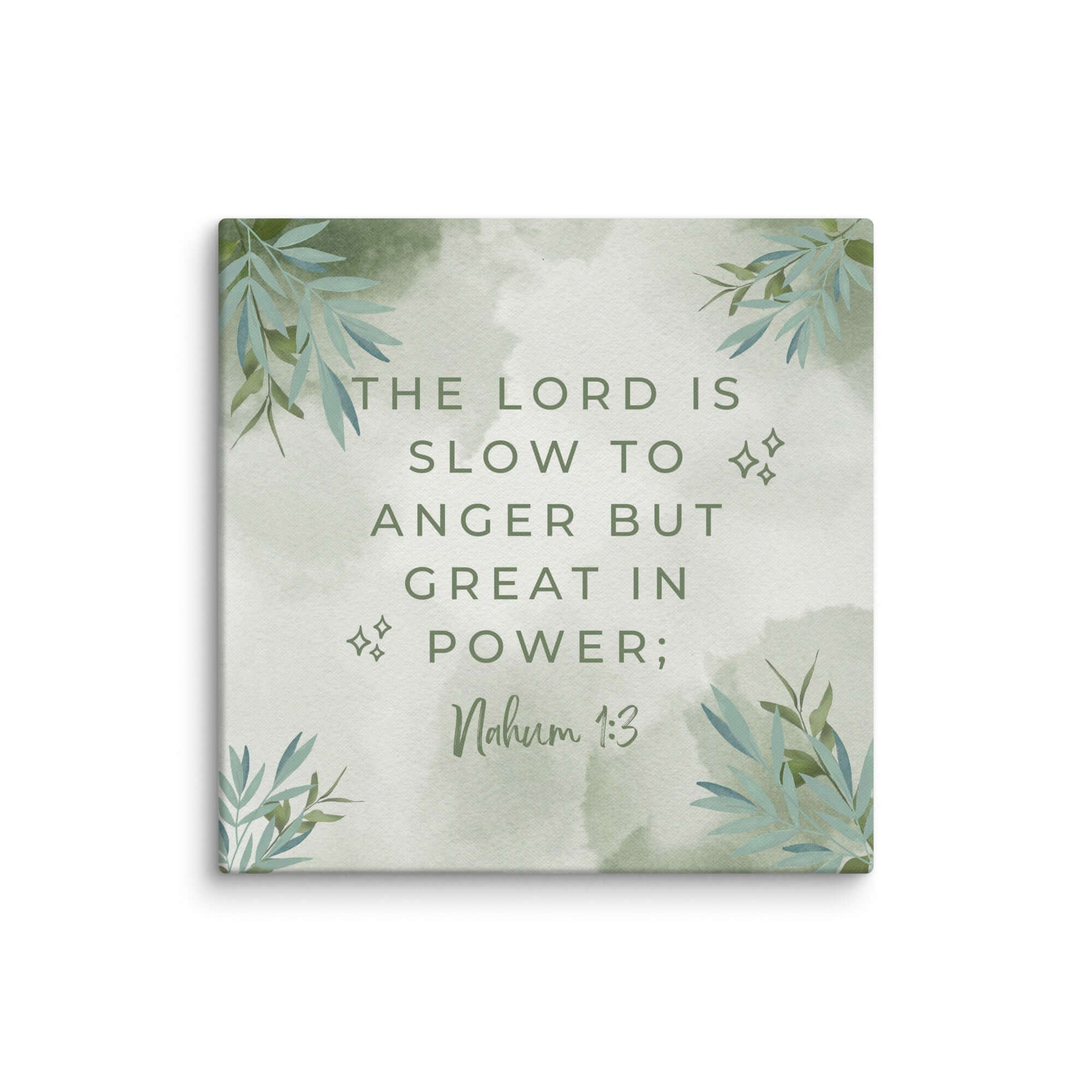 Nahum 1:3 Bible Verse, The Lord is slow Canvas Print Wall Art 30″×30″