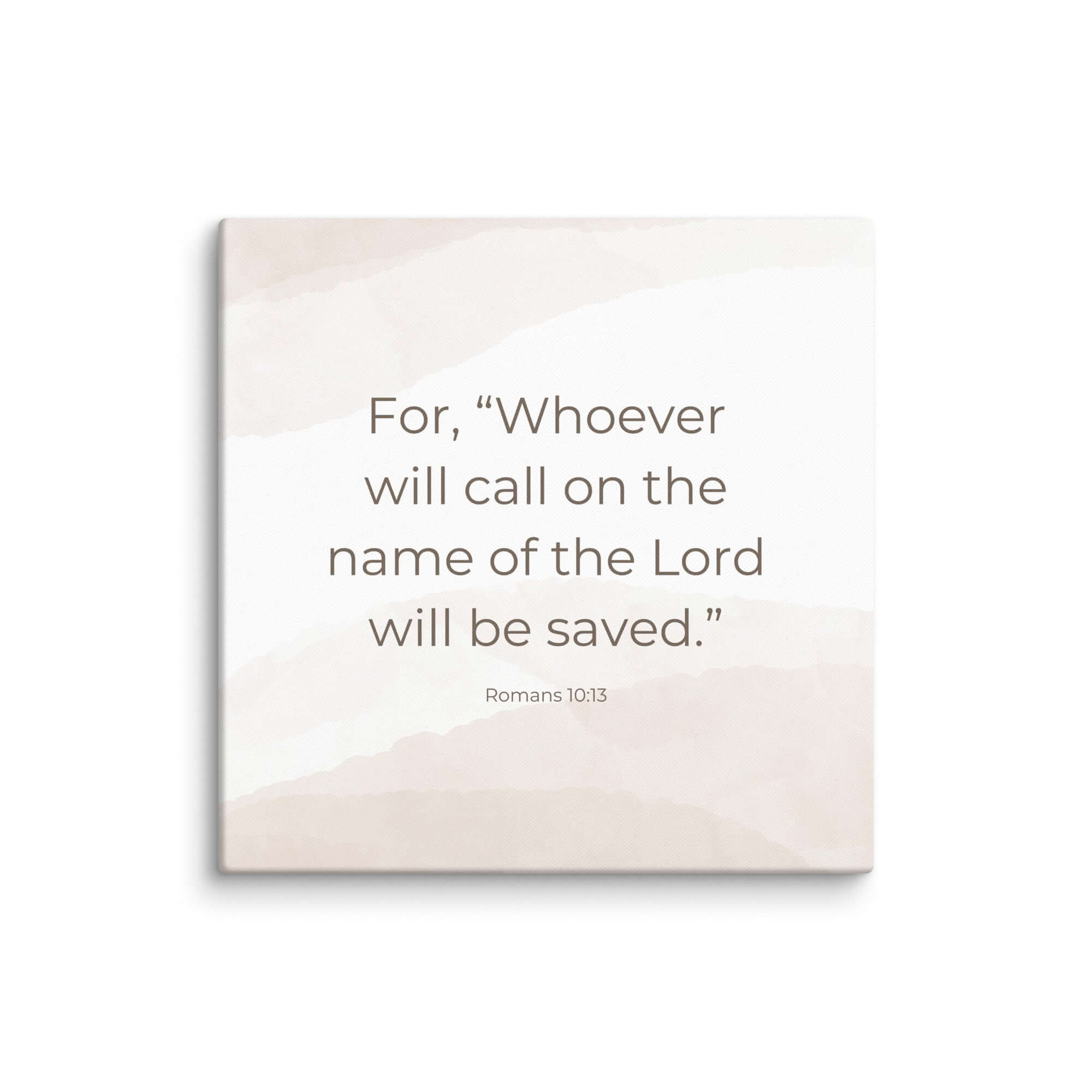 Romans 10:13 Bible Verse, the name Canvas Print Wall Art 30″×30″