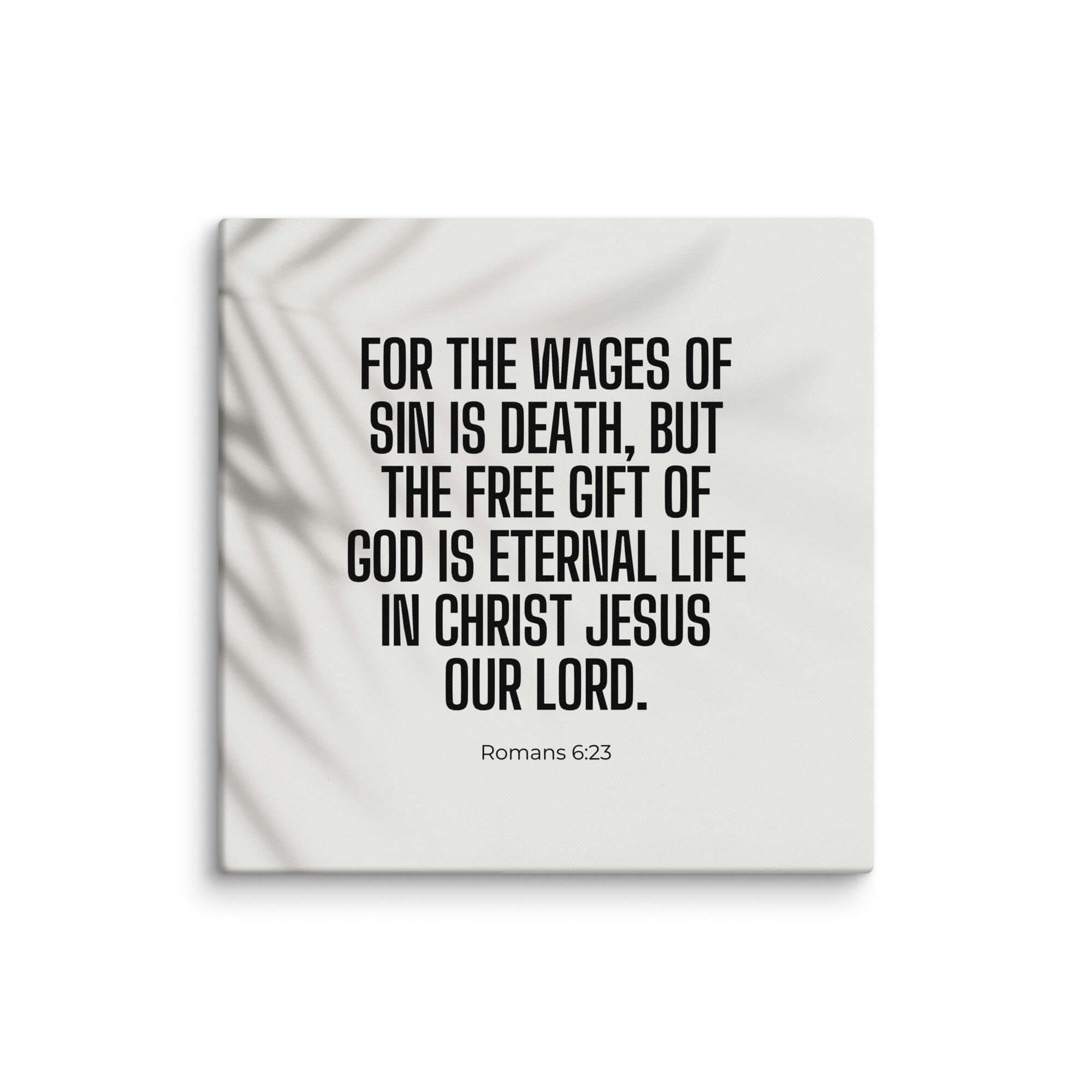 Romans 6:23 Bible Verse, eternal life Canvas Print Wall Art 30″×30″
