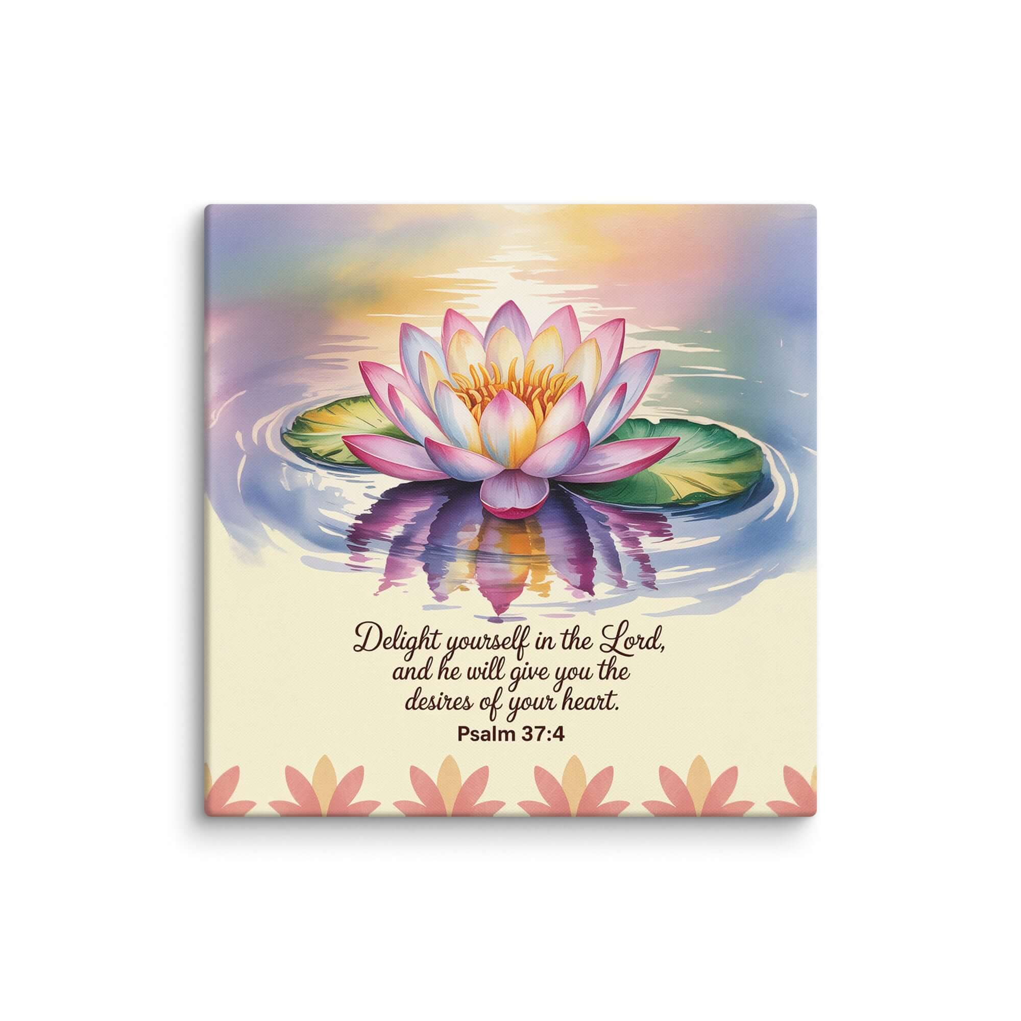 Psalm 37:4 Bible Verse, the Lord Canvas 30″×30″
