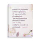 Isaiah 53:5 Bible Verse, by his wounds Canvas Print Wall Art 30″×40″
