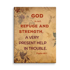 Psalm 46:1 Bible Verse, God is Our Refuge Canvas Print Wall Art 30″×40″