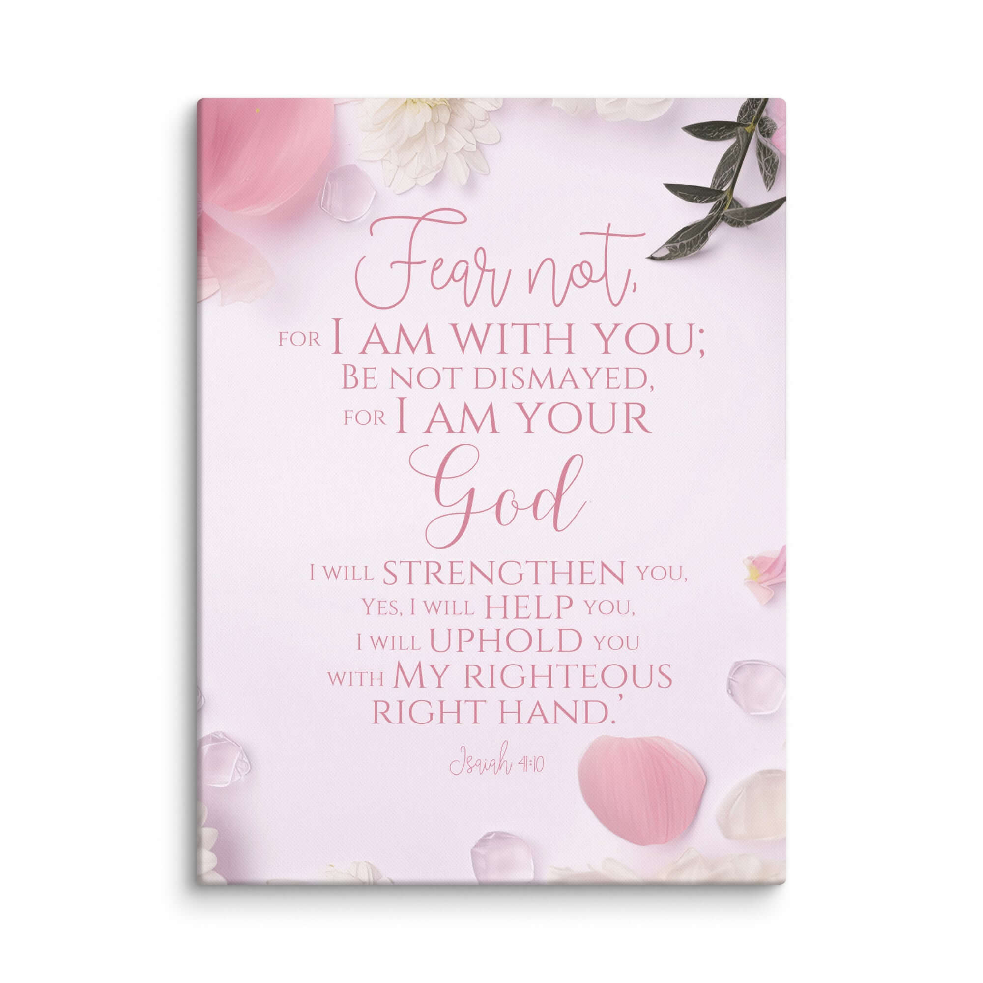 Isaiah 41:10 Bible Verse, God will strengthen you Canvas Print Wall Art 30″×40″