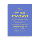 Matthew 11:29-30 Bible Verse, Take my yoke Canvas Print Wall Art 30″×40″