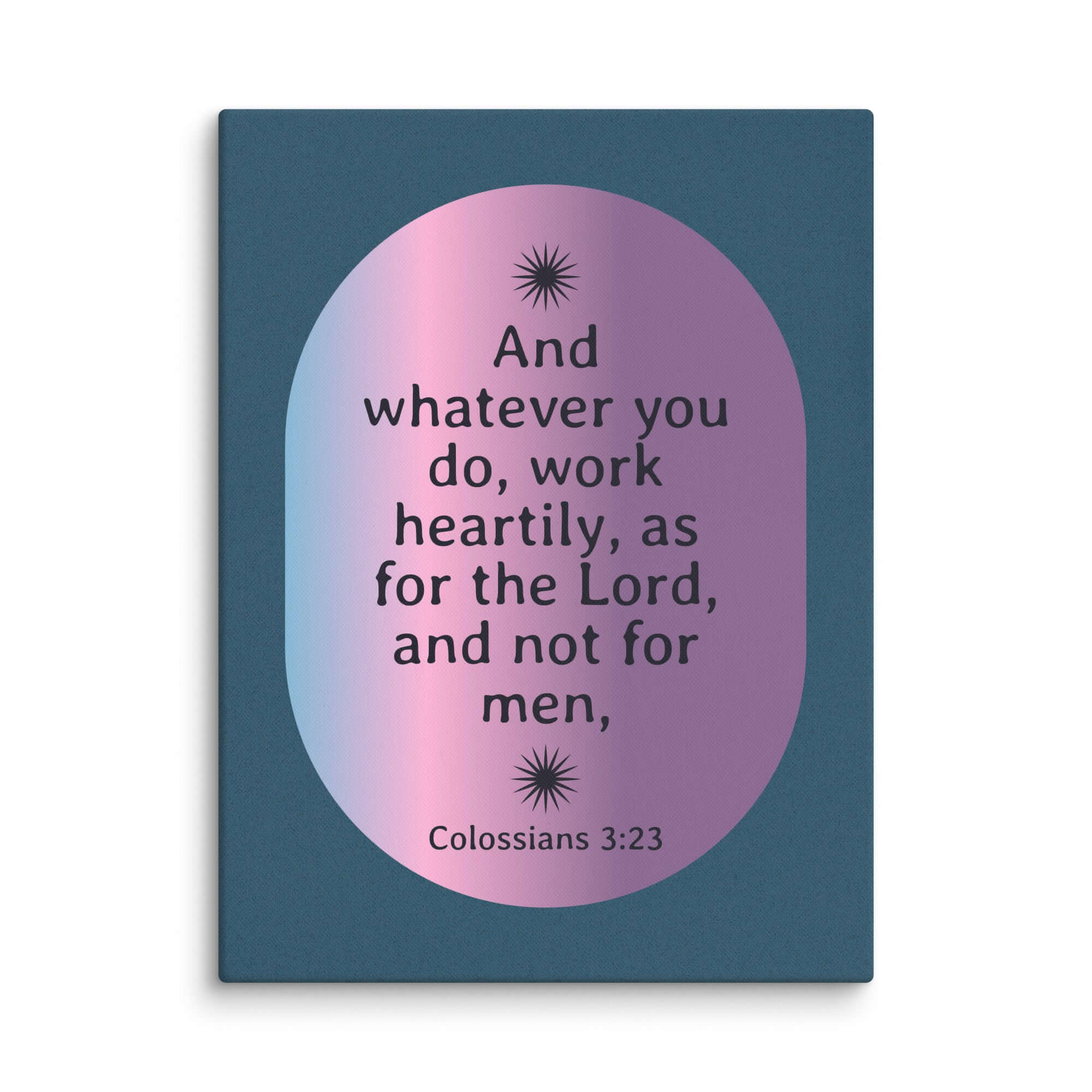 Colossians 3:23 Bible Verse, work heartily Canvas Print Wall Art 30″×40″