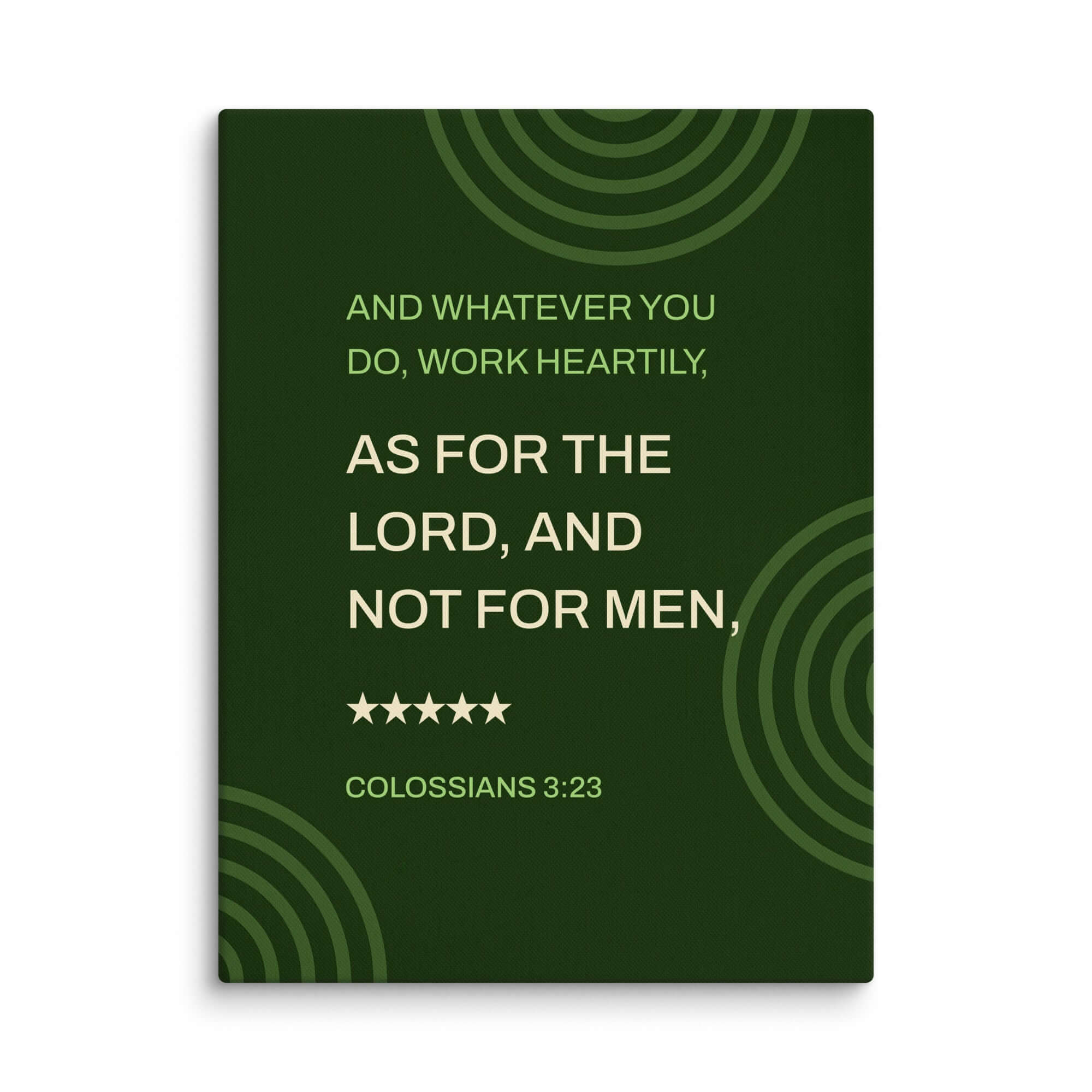 Colossians 3:23 Bible Verse, not for men Canvas Print Wall Art 30″×40″