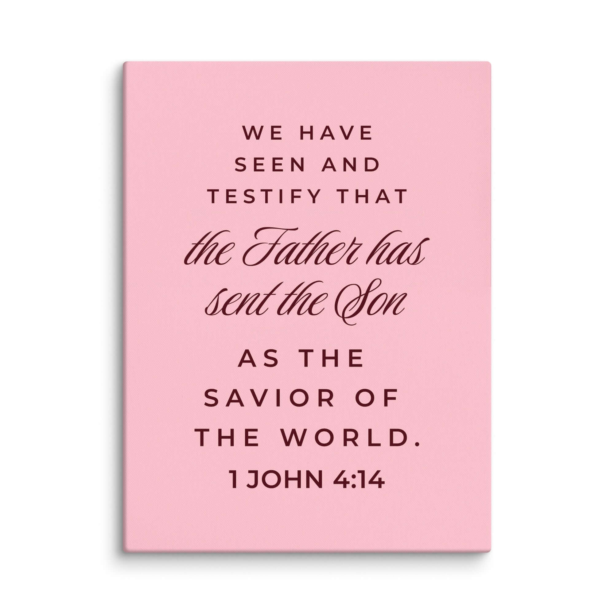1 John 4:14 Bible Verse, We have seen Canvas Print Wall Art 30″×40″