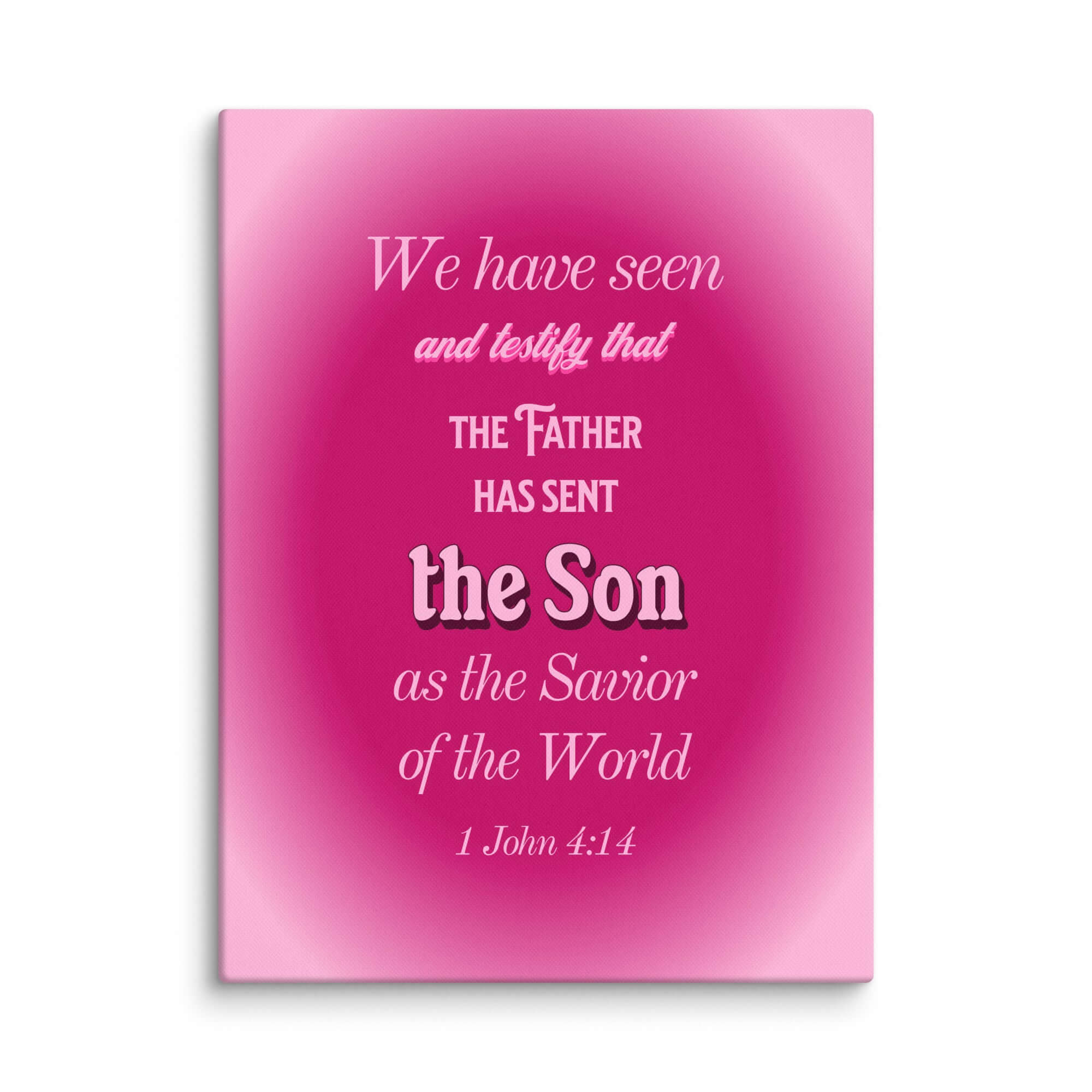 1 John 4:14 Bible Verse, that the Father Canvas Print Wall Art 30″×40″