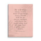 Revelation 21:4 Bible Verse, their eyes Canvas Print Wall Art 30″×40″