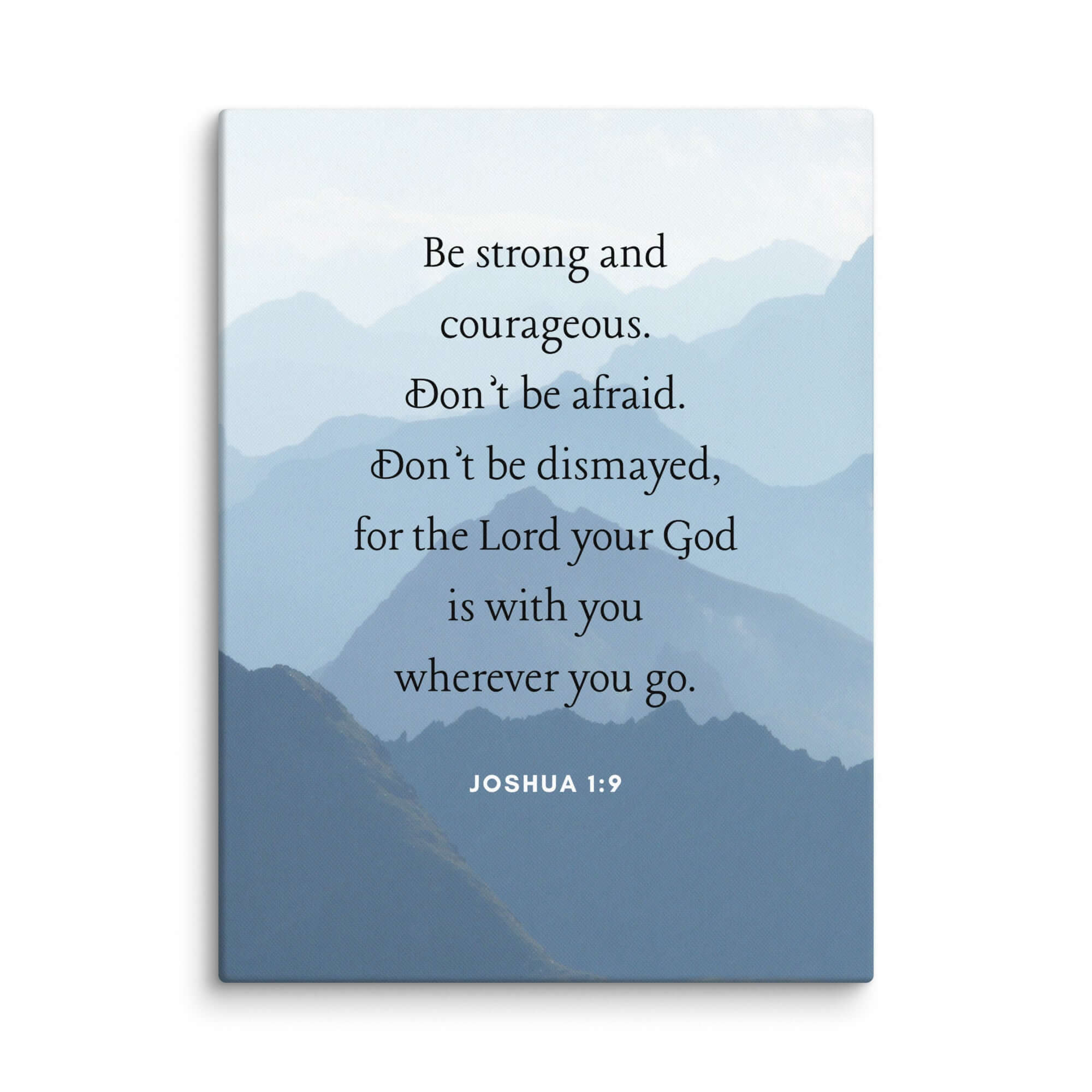 Joshua 1:9 Bible Verse, Courageous Canvas Print Wall Art 30″×40″