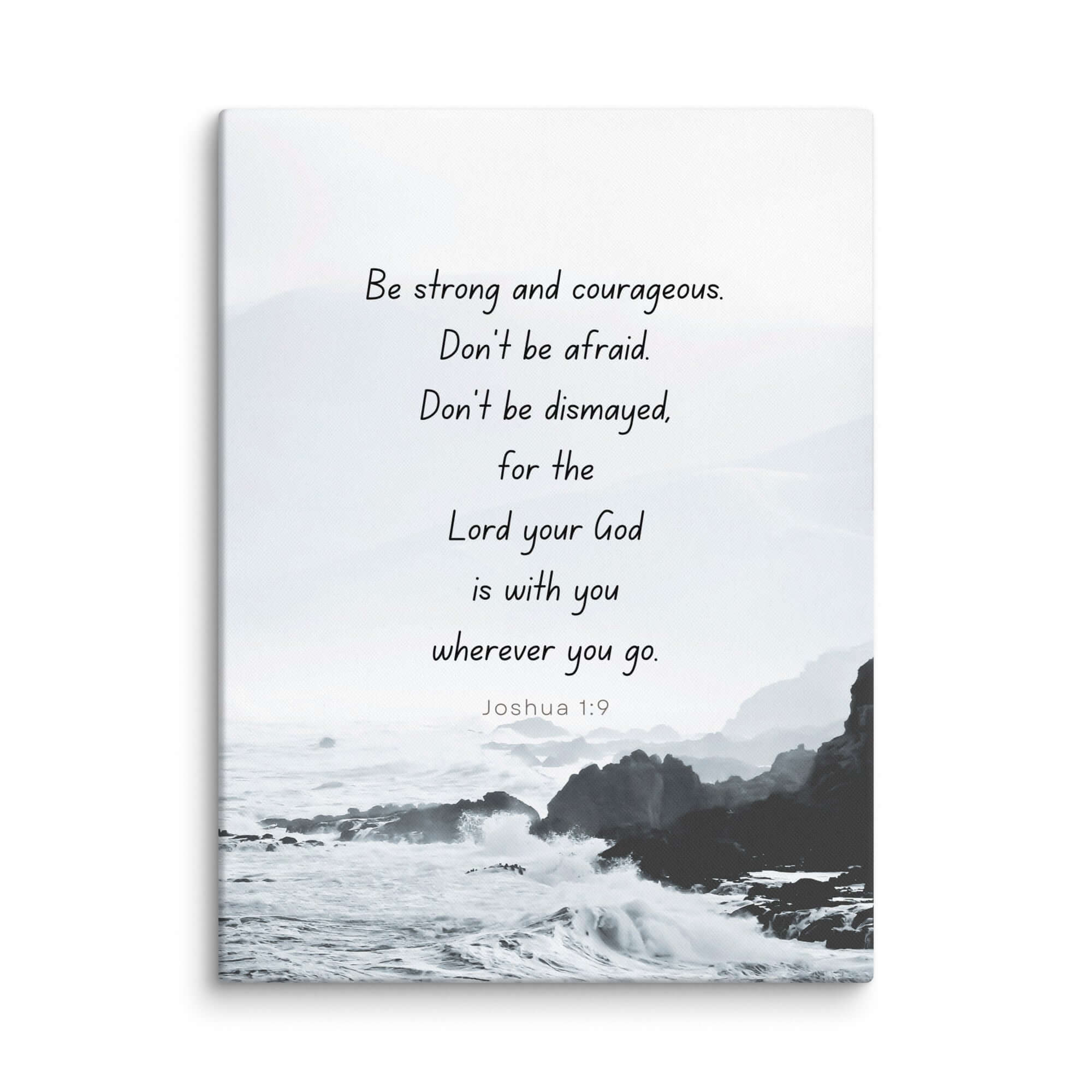Joshua 1:9 Bible Verse, Do not be afraid Canvas Print Wall Art 30″×40″