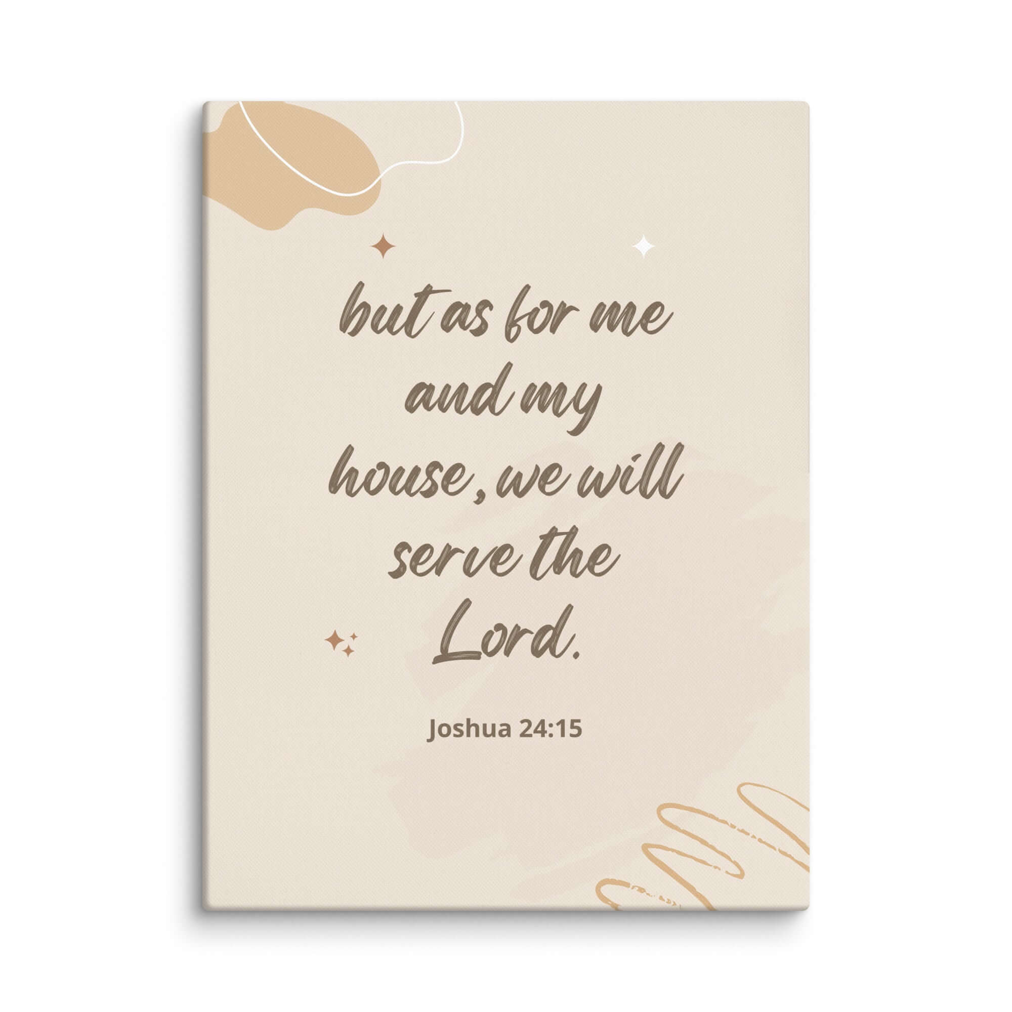 Joshua 24:15 Bible Verse, will serve Canvas Print Wall Art 30″×40″