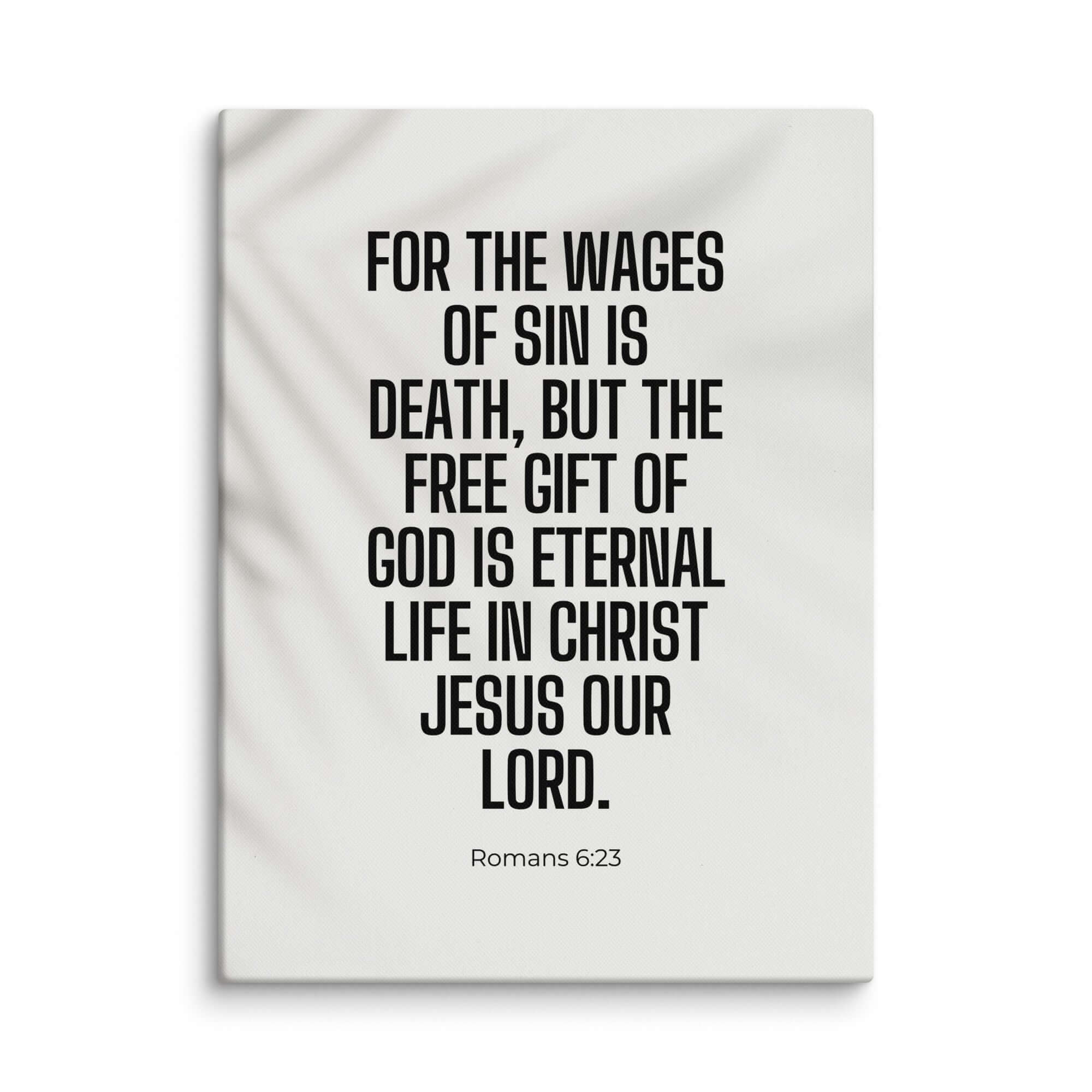 Romans 6:23 Bible Verse, eternal life Canvas Print Wall Art 30″×40″