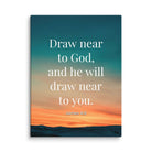 James 4:8 Bible Verse, near to God Canvas Print Wall Art 30″×40″