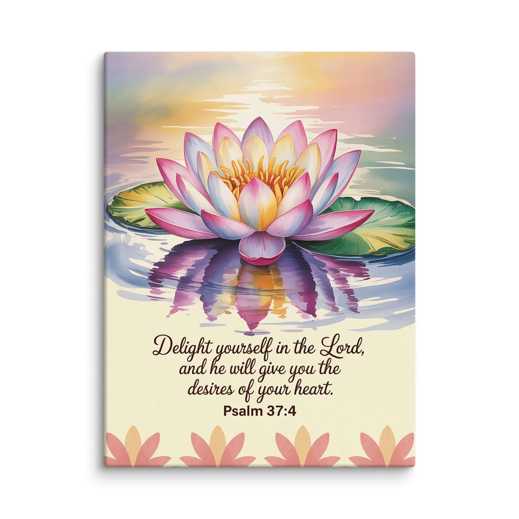 Psalm 37:4 Bible Verse, the Lord Canvas 30″×40″