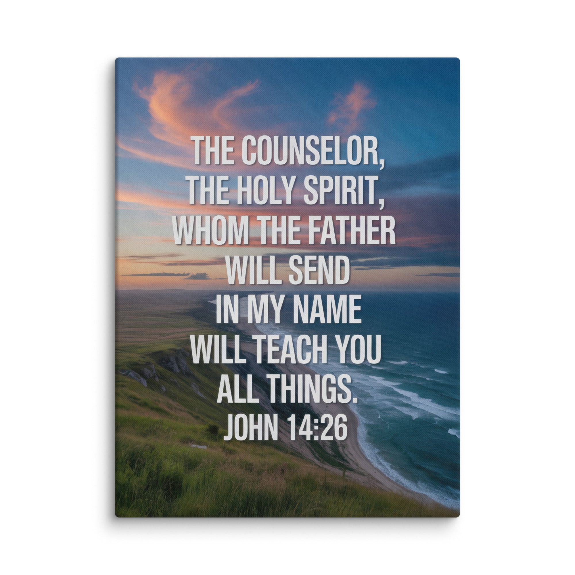 John 14:26 Bible Verse will teach Canvas 30″×40″