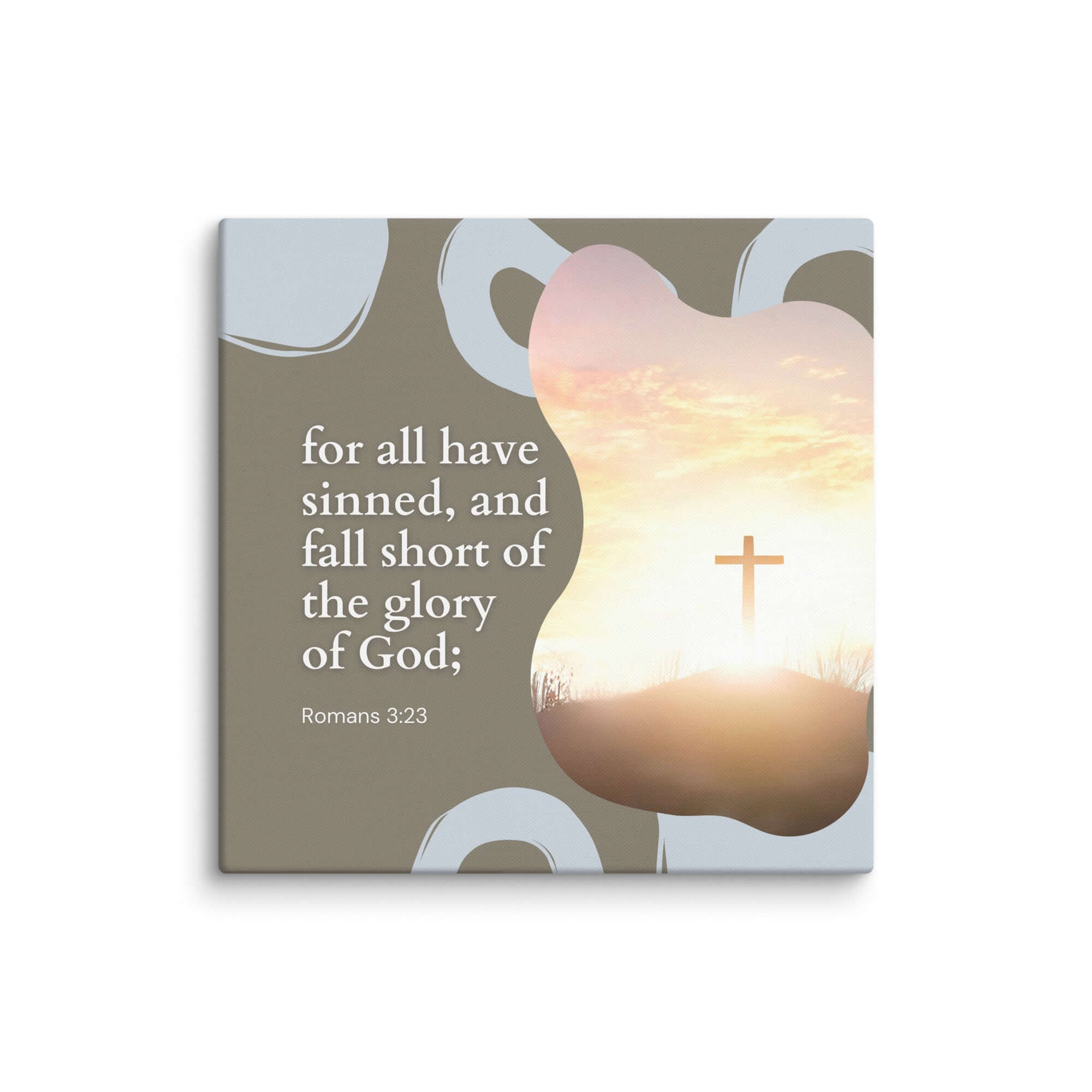 Romans 3:23 Bible Verse, the glory Canvas Print Wall Art 32″×32″