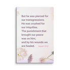 Isaiah 53:5 Bible Verse, by his wounds Canvas Print Wall Art 32″×48″