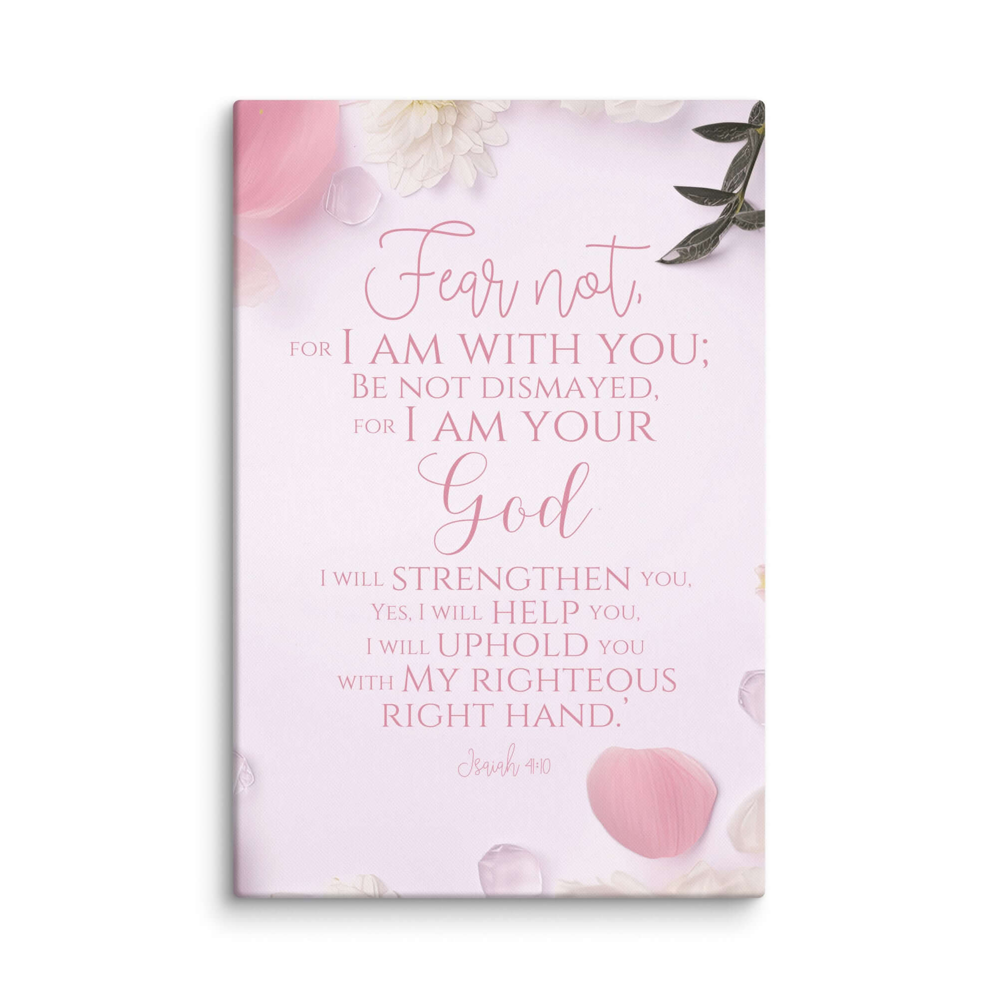 Isaiah 41:10 Bible Verse, God will strengthen you Canvas Print Wall Art 32″×48″