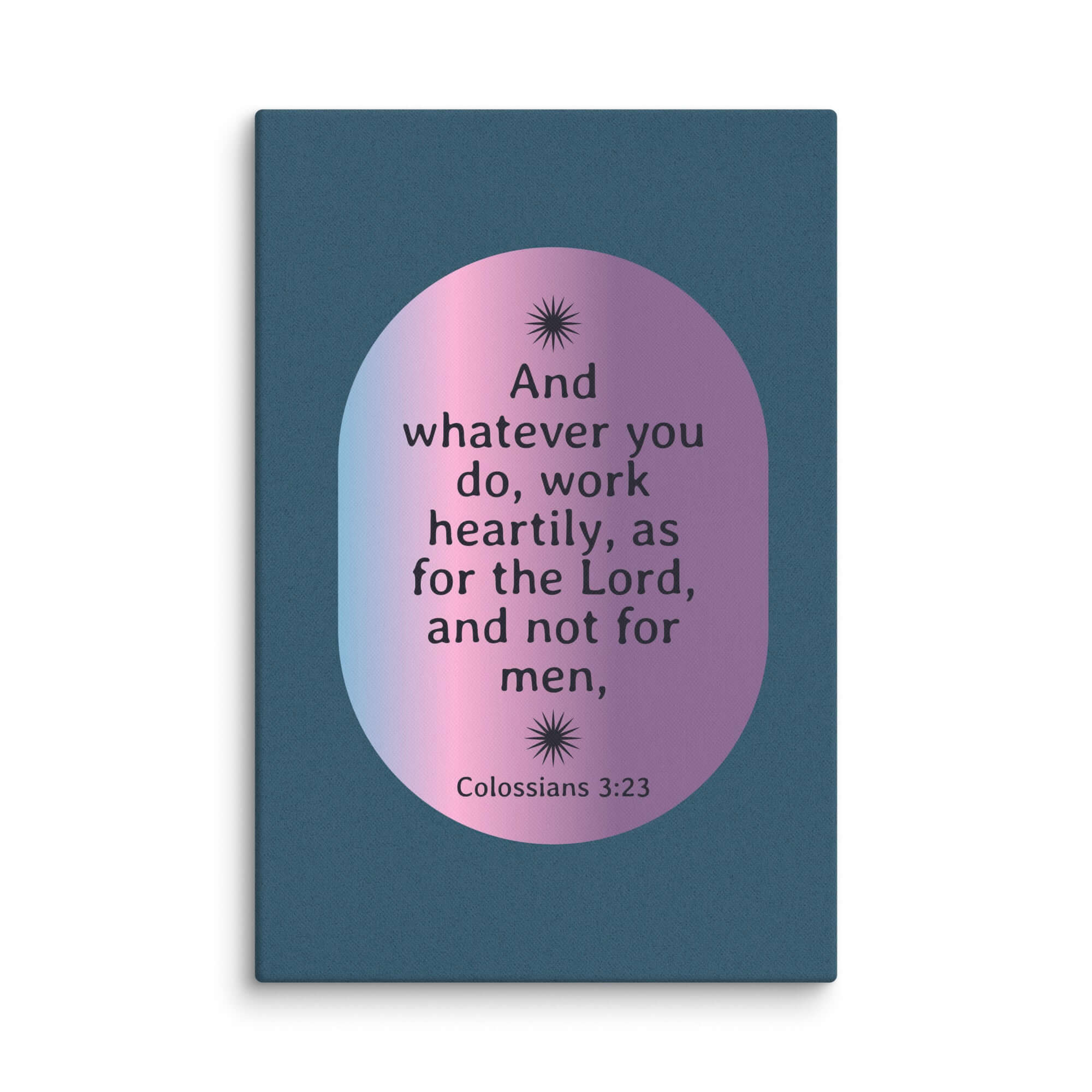 Colossians 3:23 Bible Verse, work heartily Canvas Print Wall Art 32″×48″