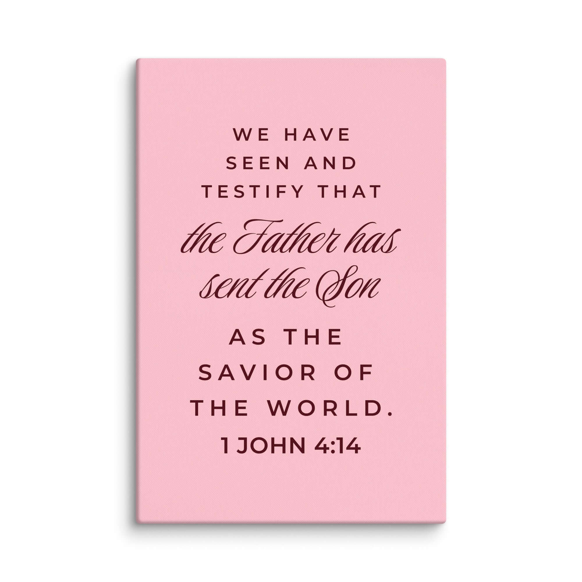 1 John 4:14 Bible Verse, We have seen Canvas Print Wall Art 32″×48″