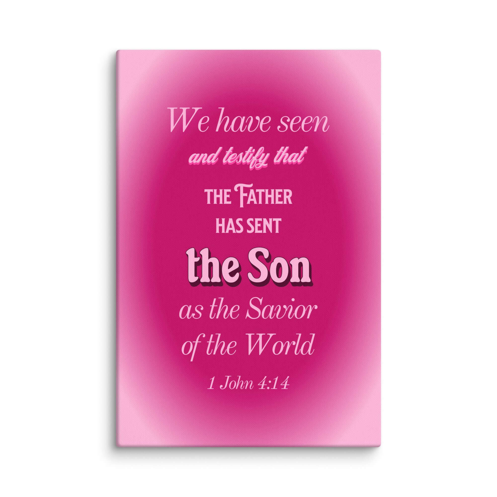 1 John 4:14 Bible Verse, that the Father Canvas Print Wall Art 32″×48″