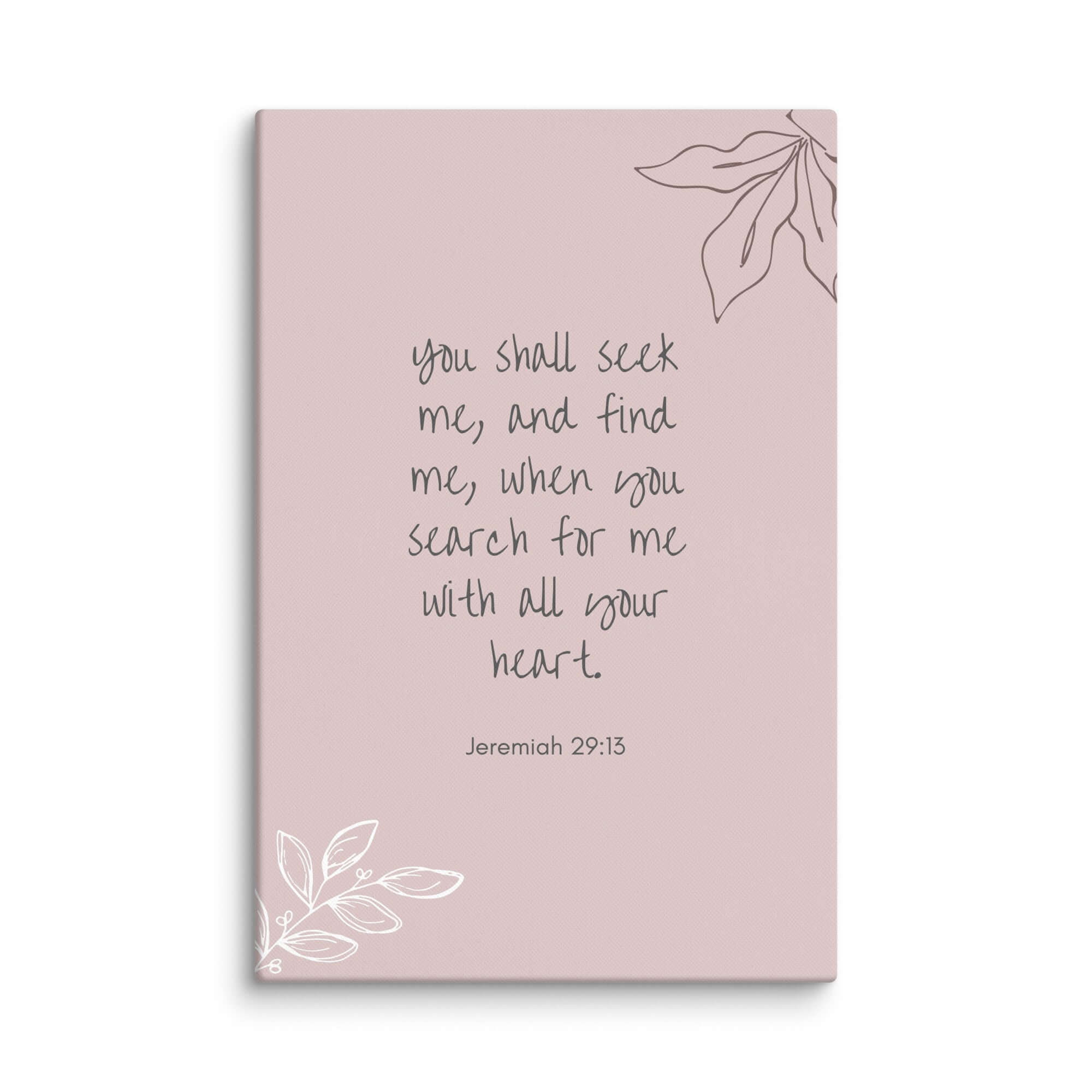 Jeremiah 29:13 Bible Verse, you search Canvas Print Wall Art 32″×48″